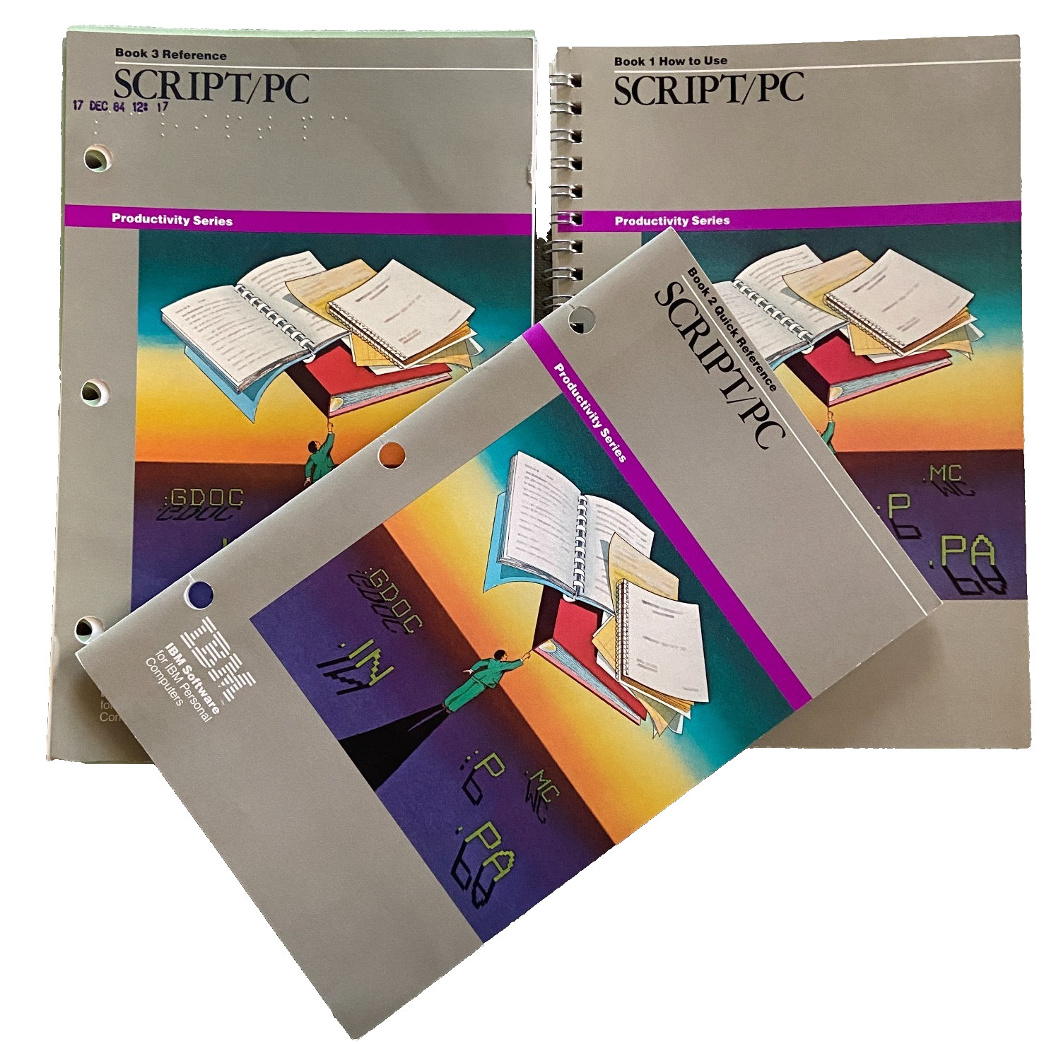 IBM Software Script/PC Book 1 2 3 1st Edition 1984 How To Quick Reference Manual