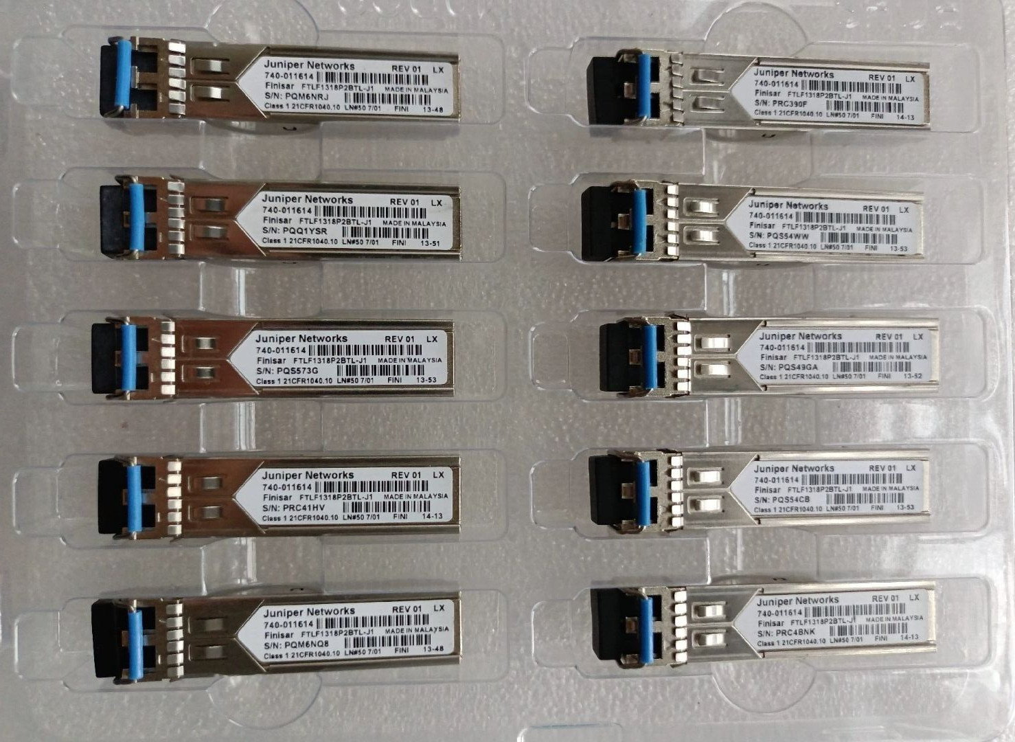 10pcs Juniper 740-011614 1000Base-LX EX-SFP-1GE-LX SRX SFP Transceiver Module