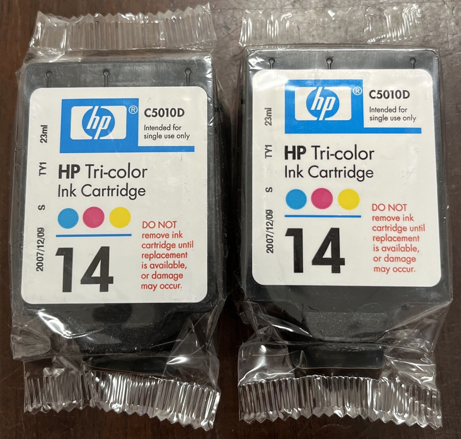 HP 14 Tri-Color Ink Cartridge #C5010D NEW Factory Sealed 2 Packs