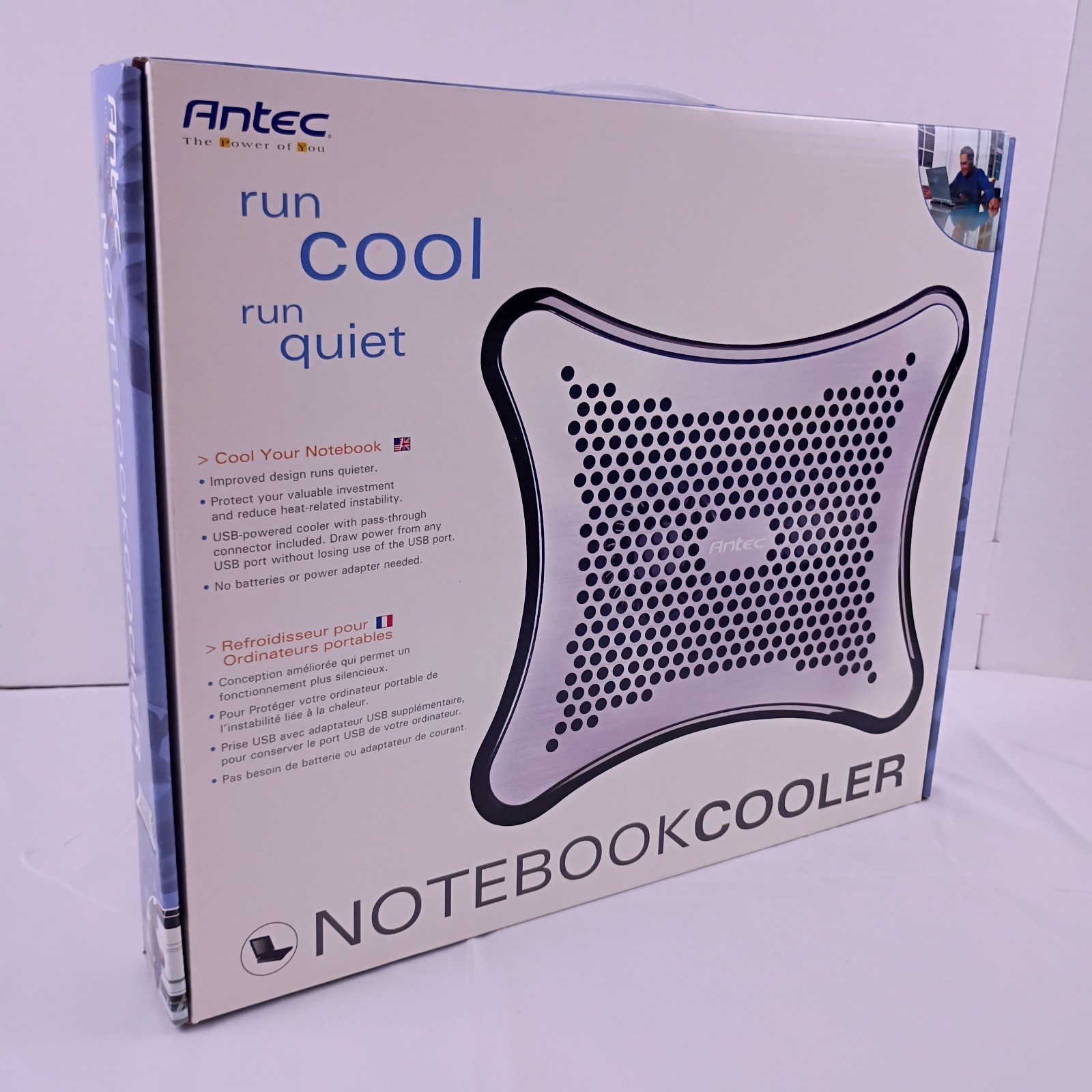 Antec Notebook Cooler New in Box Laptop Quiet with USB Power New in Box