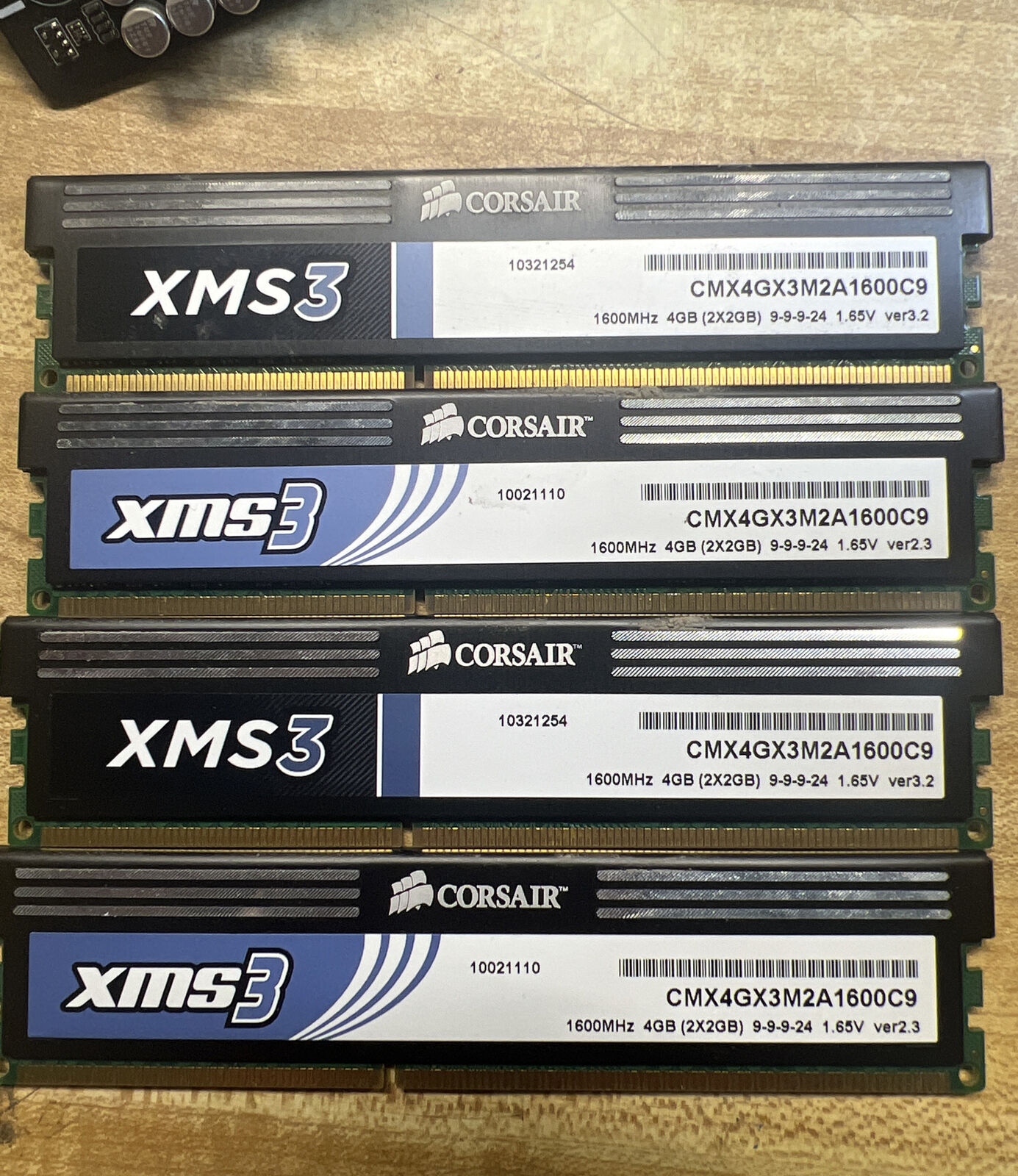 Corsair XMS3 8GB (4x2GB) DDR3 1600MHz C9 Memory Kit CMX4GX3M2A1600C9 9-9-9-24