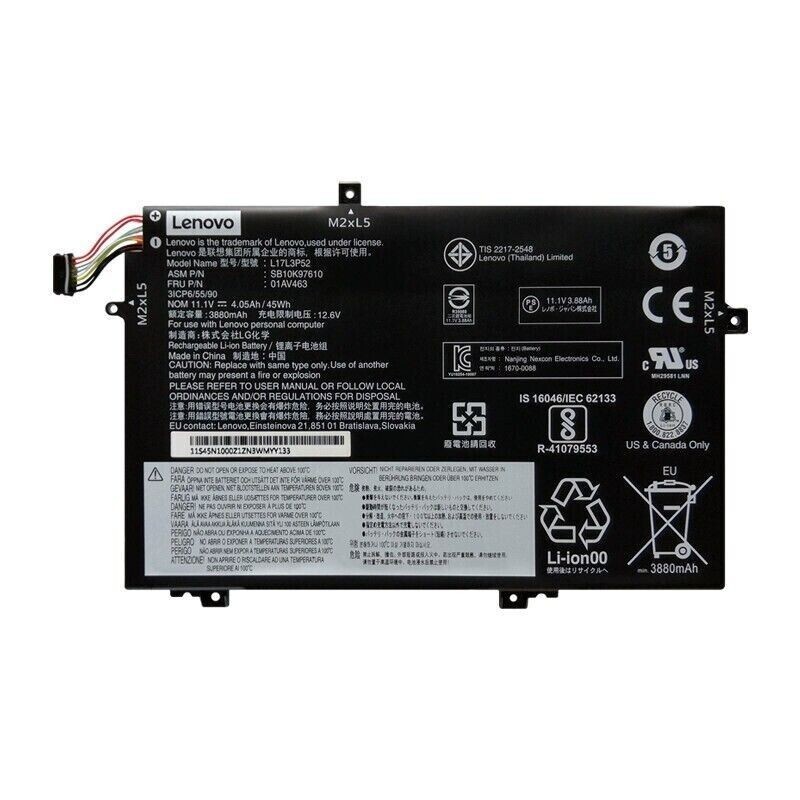 45Wh Genuine 01AV463 Battery For Lenovo ThinkPad L480 L580 L17L3P52 SB10K97610