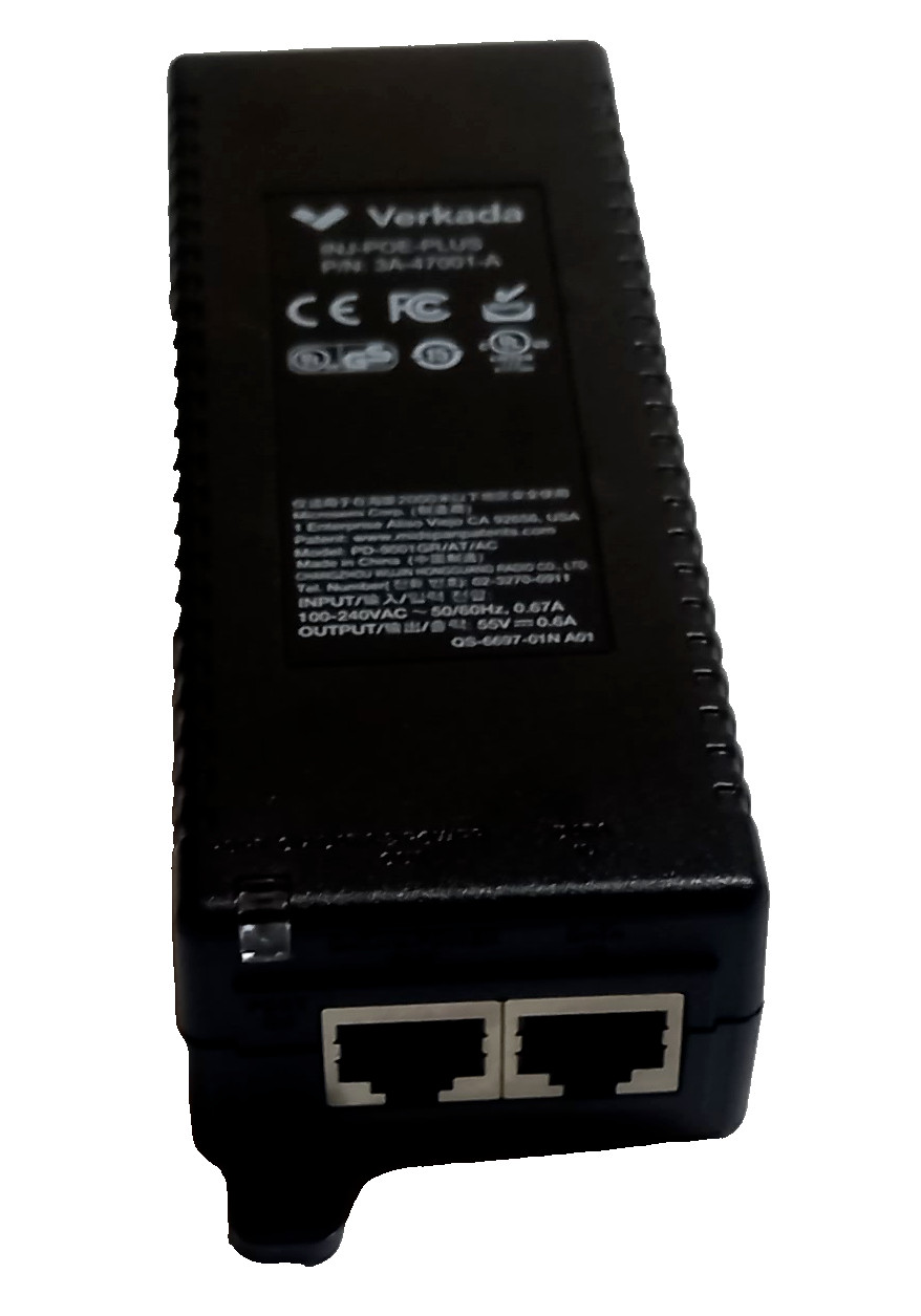 VERKADA 802.3AT POE INJECTOR INJ-POE-PLUS POWER OVER ETHERNET 3A-47001-A