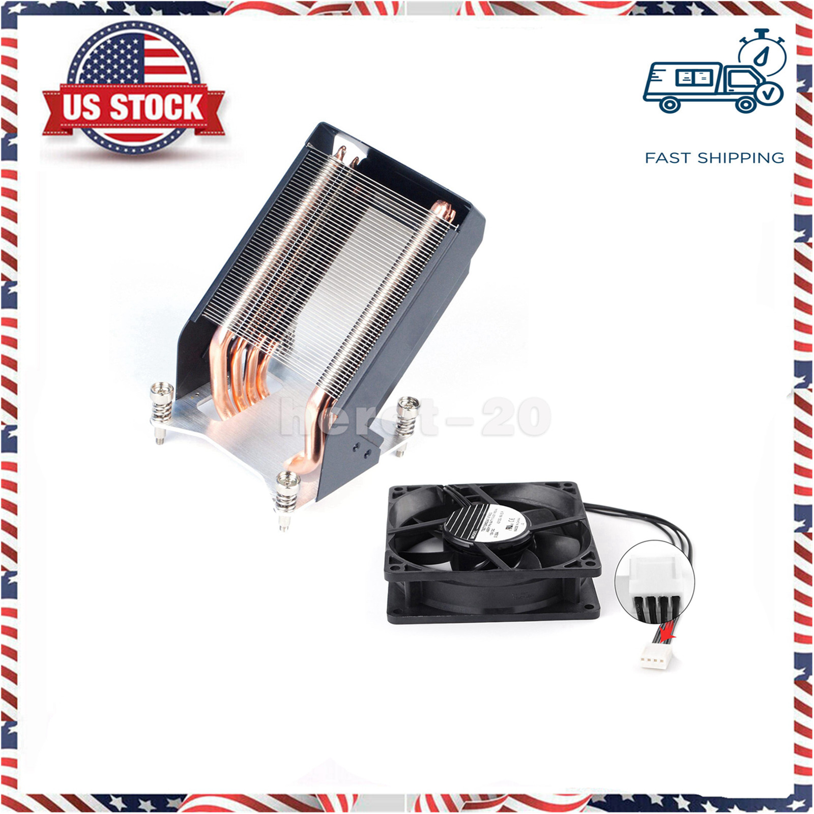 New Heatsink Kit for HP Z840 Z820 749598-001 782506-001 w/ Fan 647113-001 US