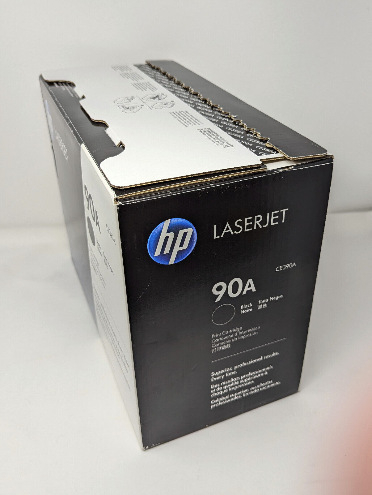 Genuine New Open Box HP 90A CE390A Black Toner Catridge Never Removed From Box