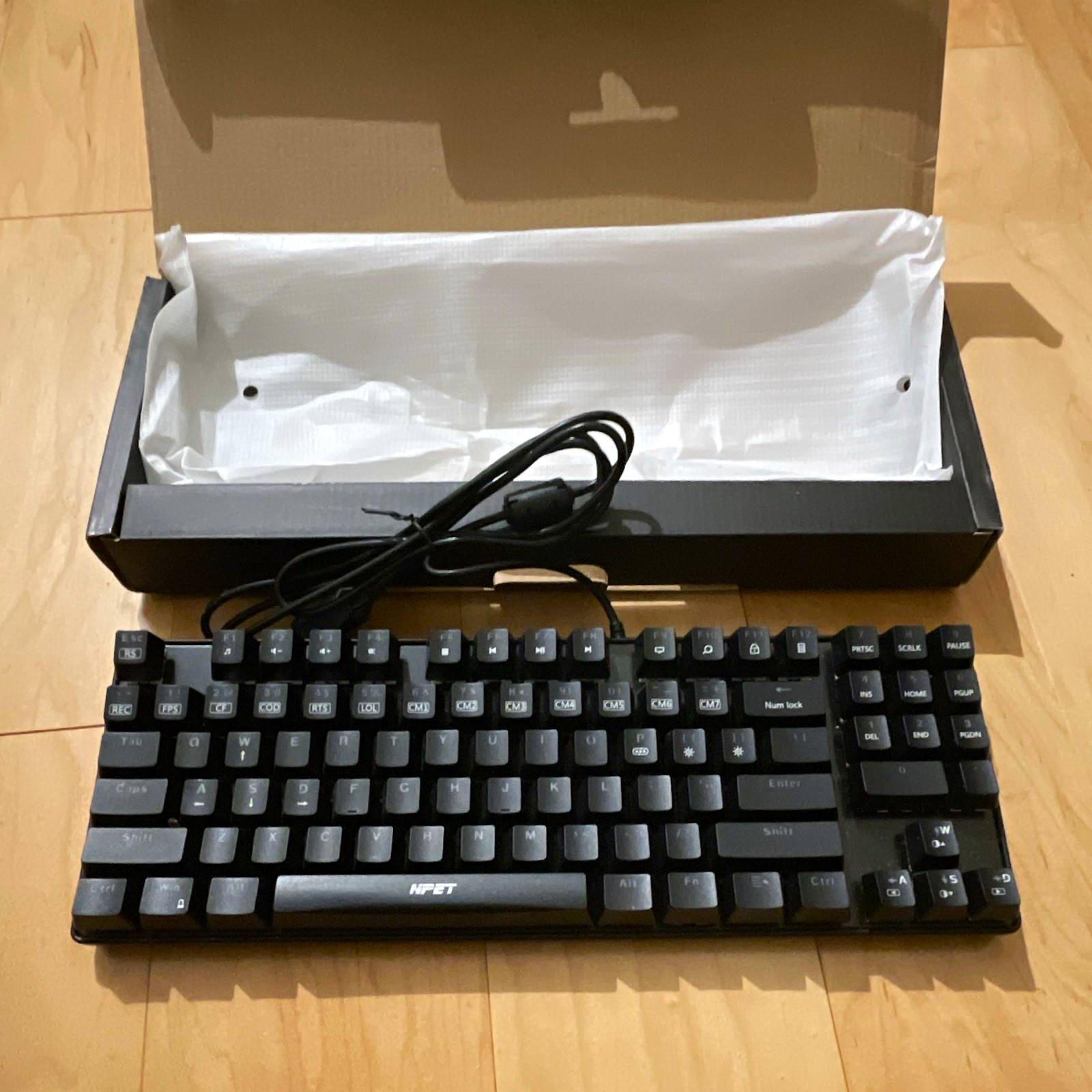 NPET K81 Mechanical Gaming Keyboard Wired USB Black QWERTY Enhanced Keys
