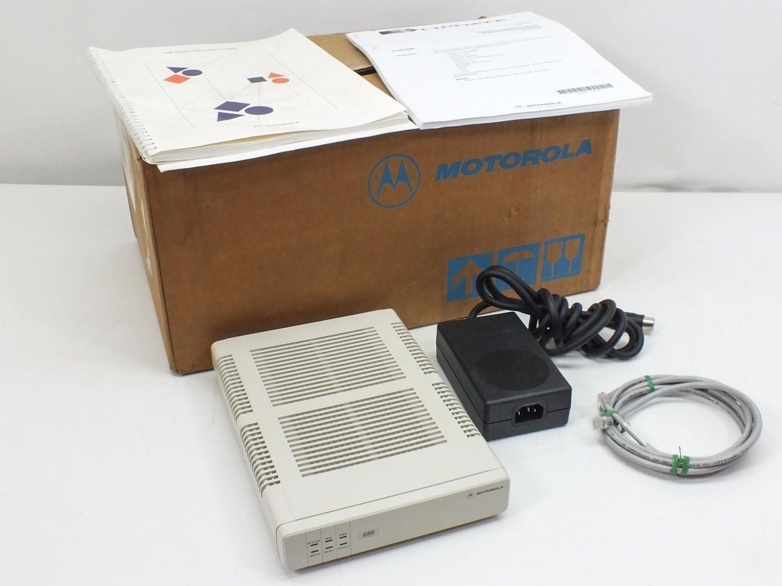 Motorola 650 ISDN Modem BRI U-Interface POTS 2-Port Desktop w/ Power Supply