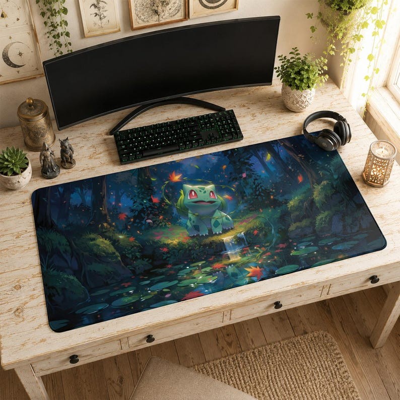 Bulbasaur Pokemon Gift Gaming Mouse Pad Desk Accessories