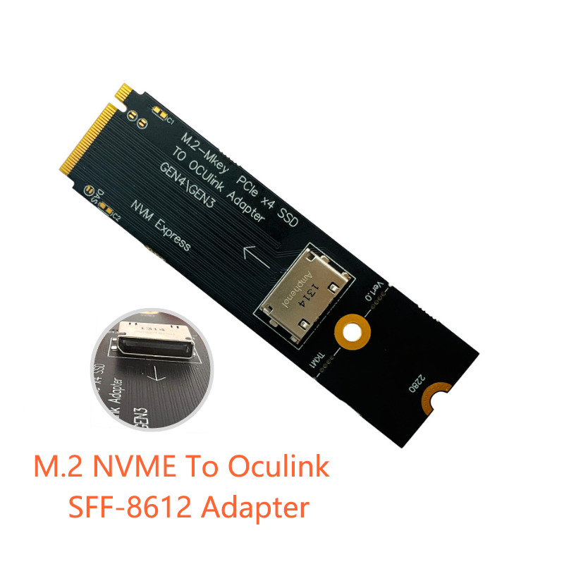 M.2 NVME转U.2 Oculink SFF-8612 适配器 PCI-E NGFF转接卡GEN4