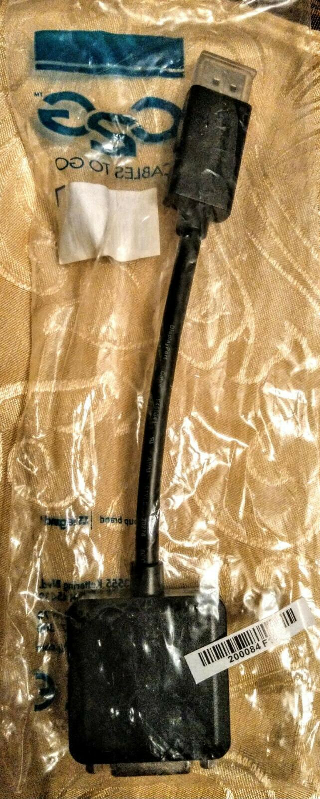 New Cables 2 Go (C2G) Black 8 inches Display Port M to DVI F #54321 