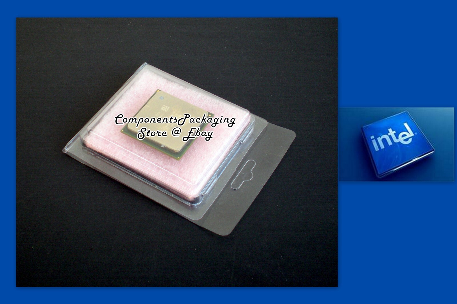 Intel Procesor CPU Clamshell Case + Anti Static Foam Fits CPU Dimension 64x54 mm