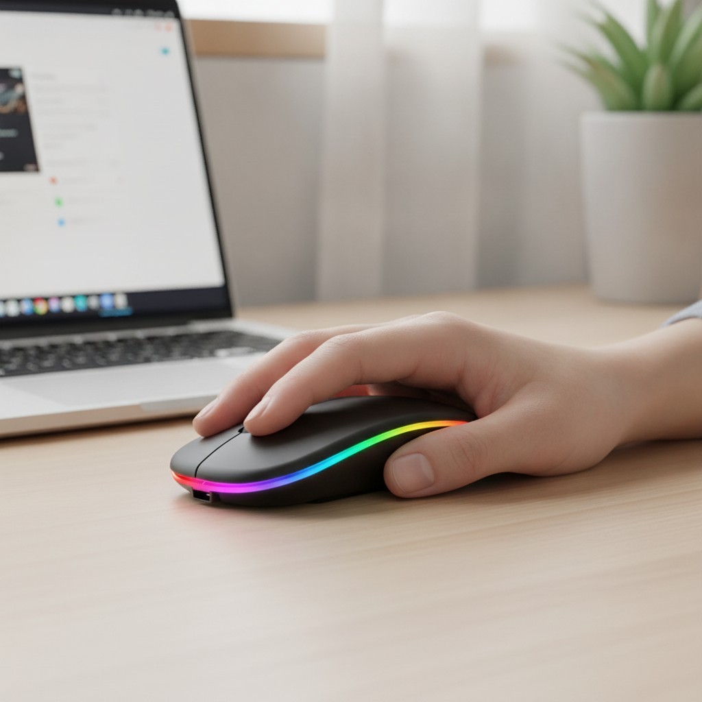 Lightweight and Portable Wireless Bluetooth Mouse - Ultimate Dual Connectivity