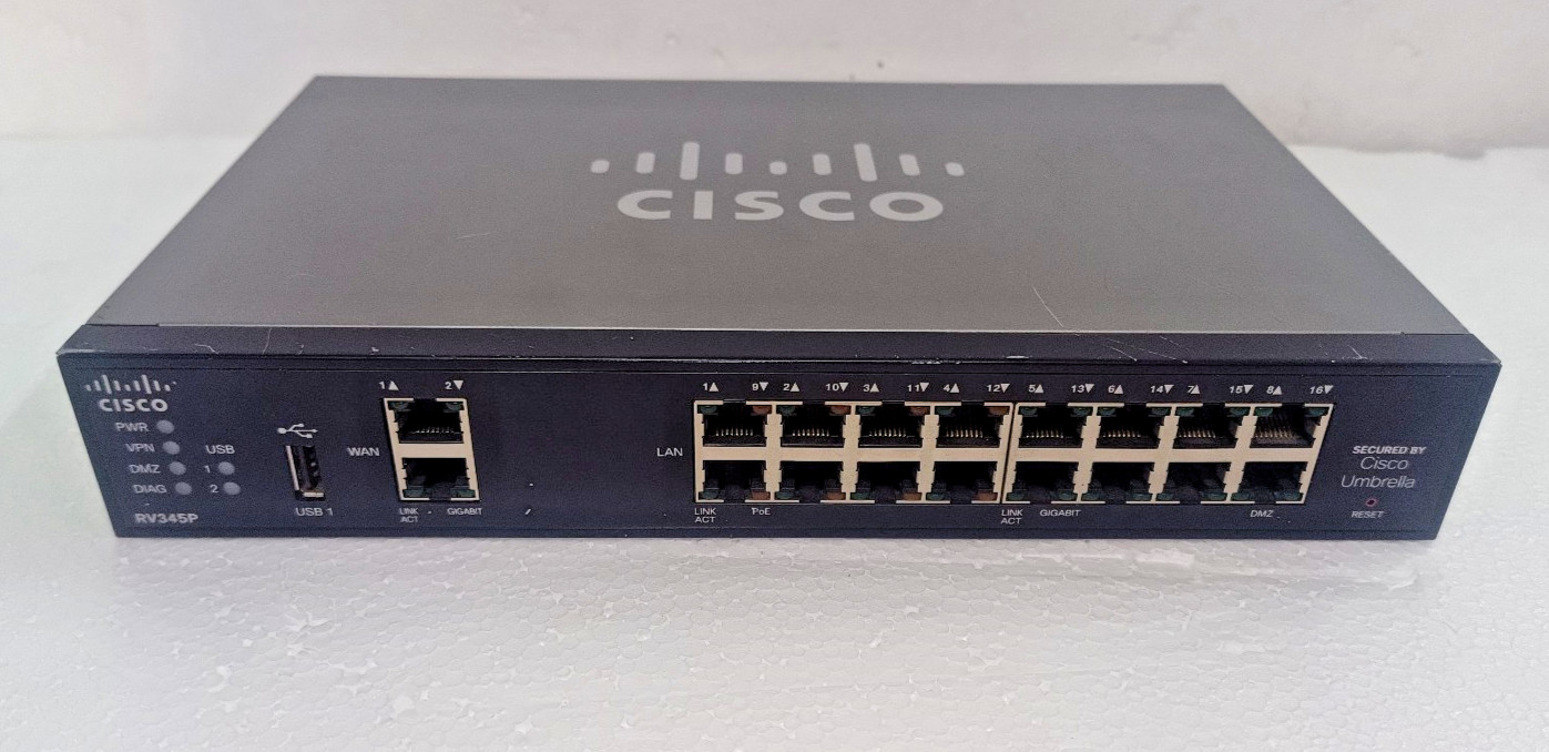 Cisco RV345P-K9-G5 V05 Dual Gigabit WAN VPN Router W/o Adapter