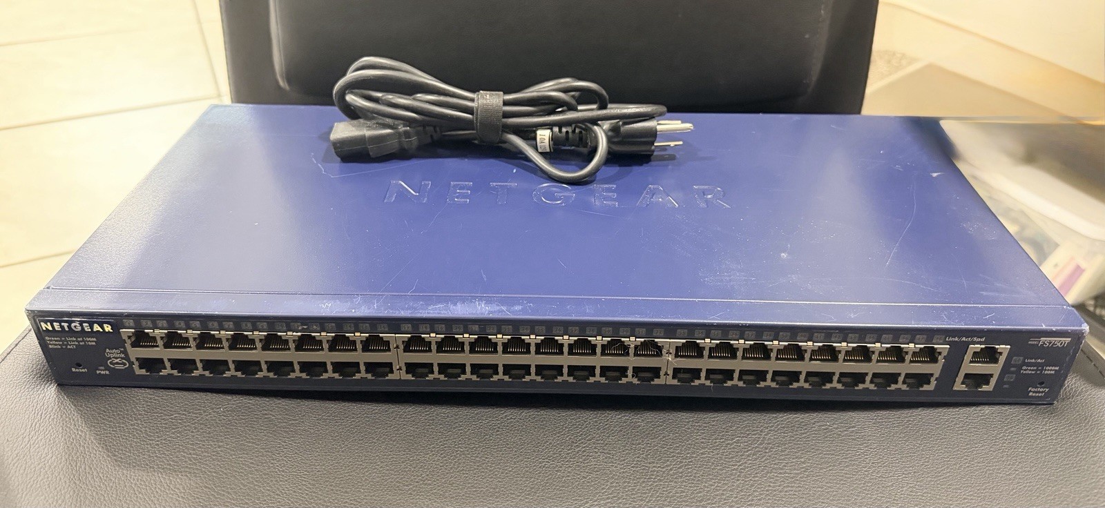 NetGear ProSafe 48-Port 10/100 Fast Smart Switch w/ 2 Gigabit Ports FS750T