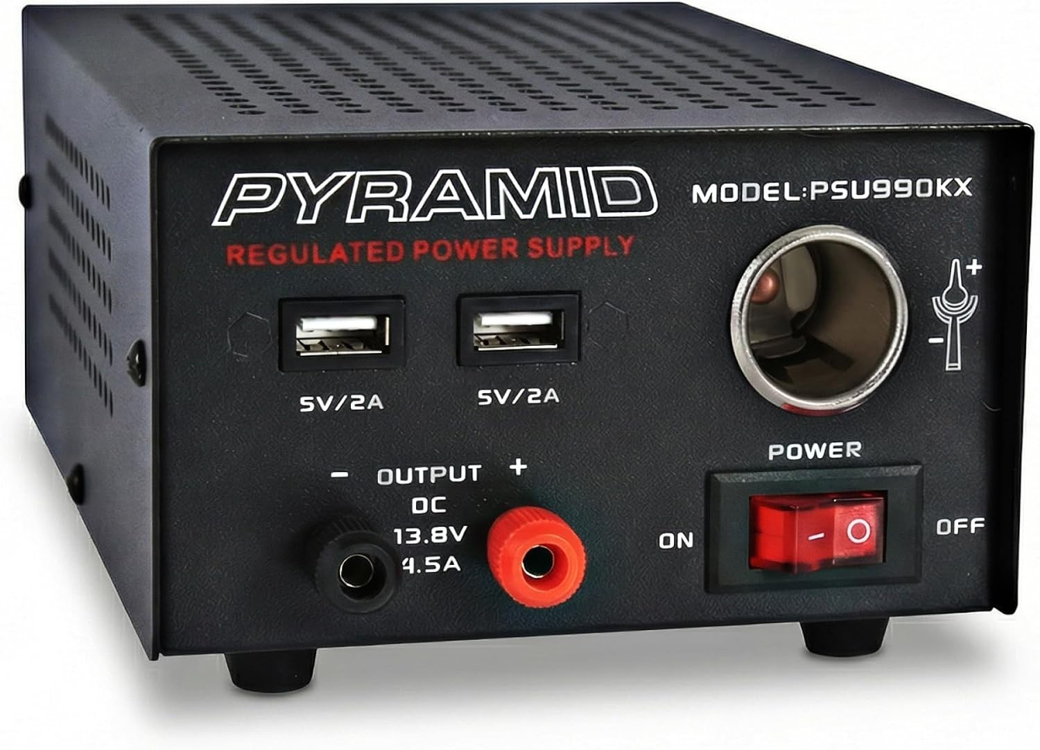 High-Efficiency USB Power Supply with 2 Ports - Compact & Stylish Black Design