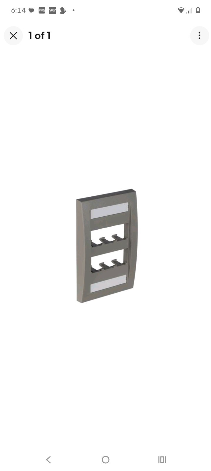 Box Of 5 Panduit CFPE6IGY Faceplate ABS 6 Port Single Gang International Gray