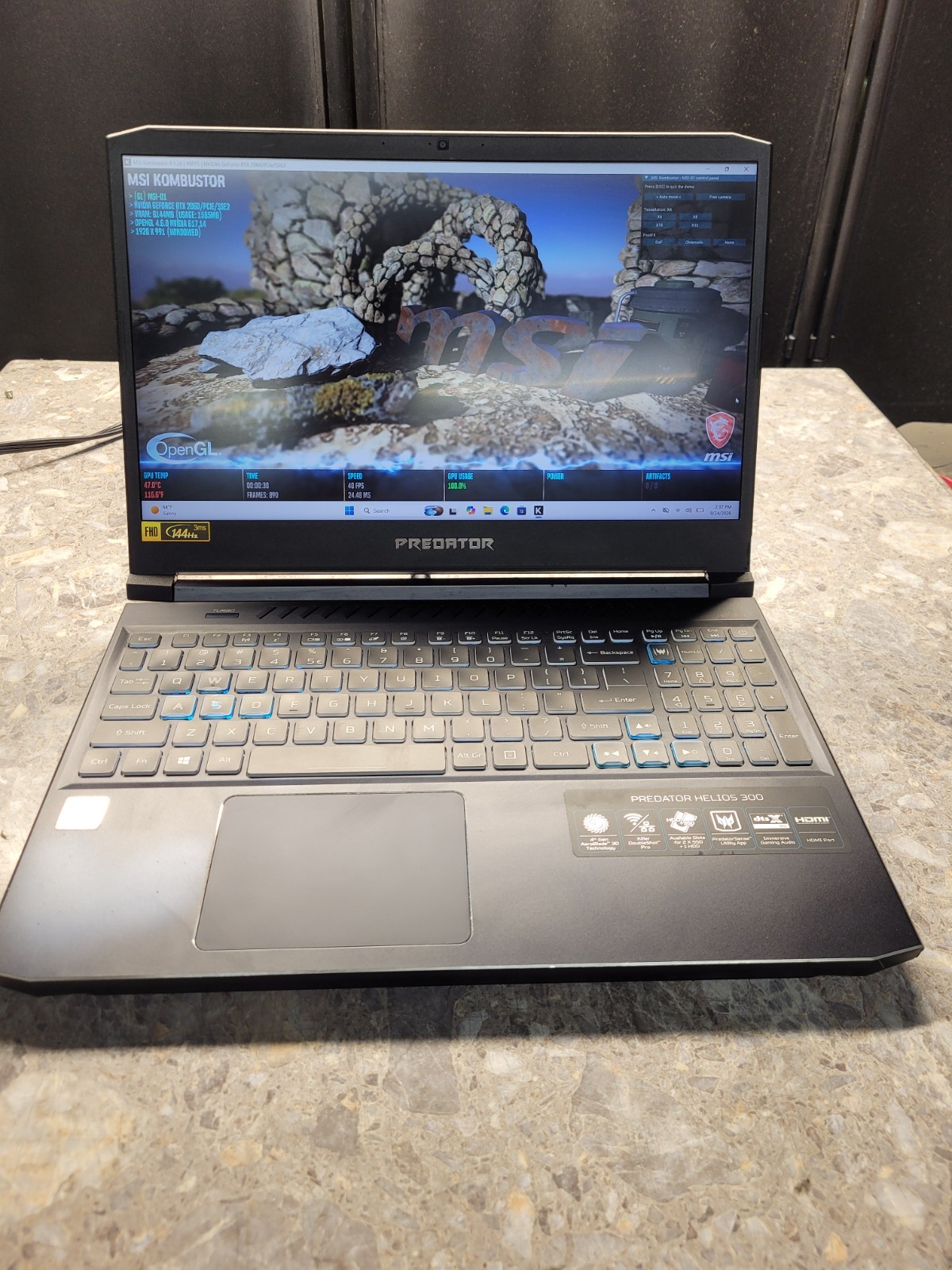 Acer Predator Helios 300 PH315-53 i7 10750H 2.6GHz 16GB RAM 500GB RTX 2060