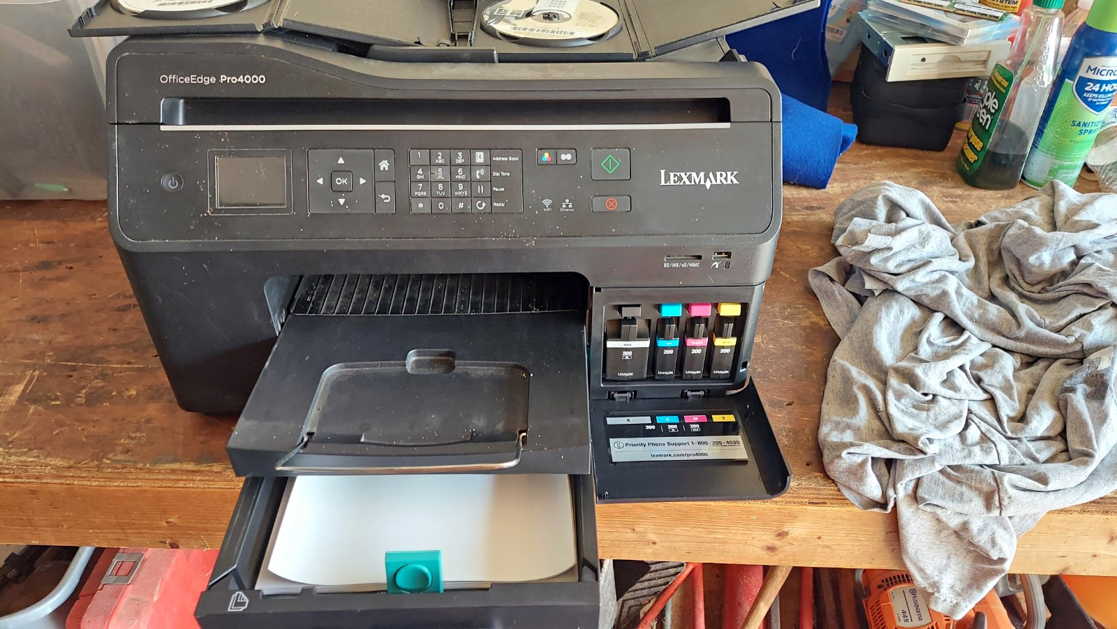Lexmark OfficeEdge Pro4000 Color Inkjet All-In-One Fax WiFi Ethernet 14ppm