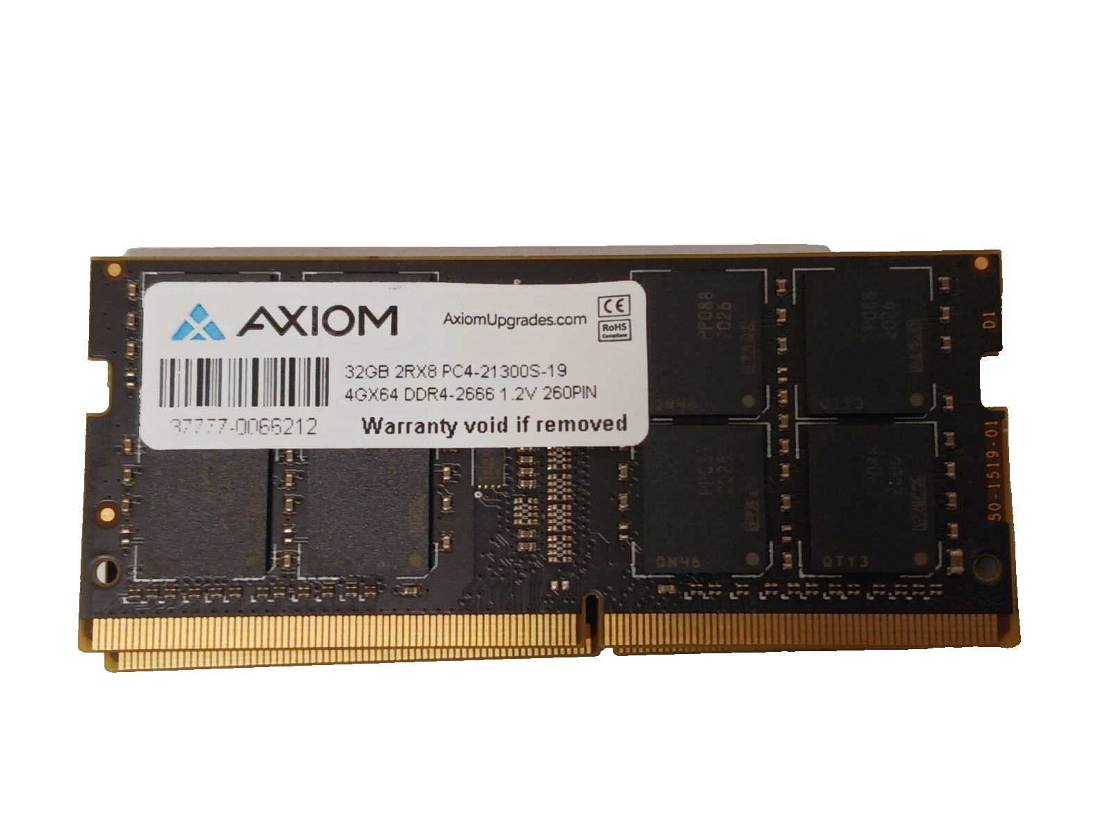 Axiom 32GB 2RX8 PC4-21300S-19  DDR4-2666 SODIMM MEMORY RAM