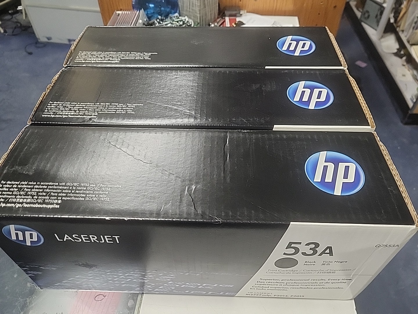Lot Of 3 HP Laserjet Cartridge 53A