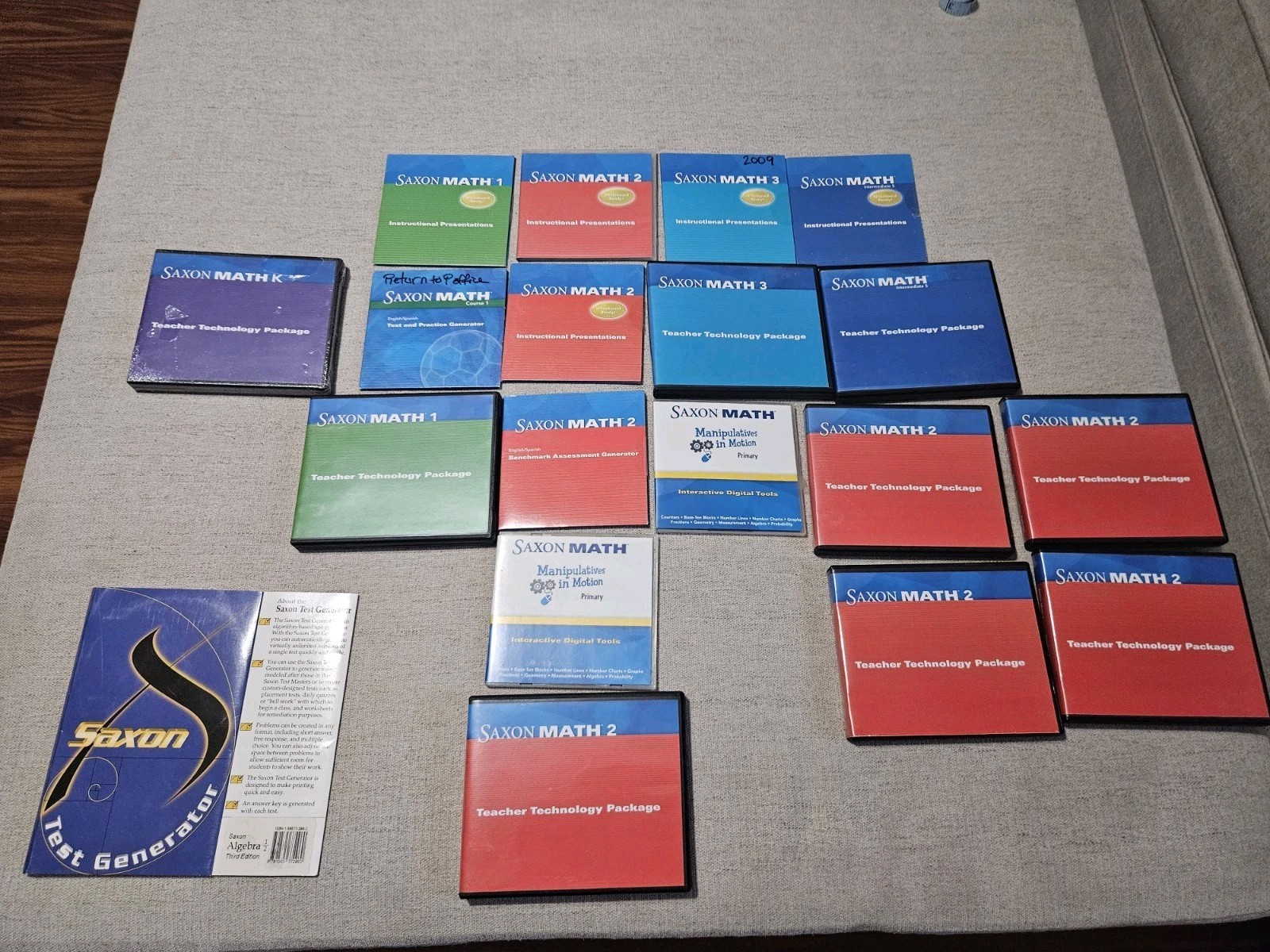 Saxon Math K 1 2 3 5 Teacher Technology Package Lot CD Test Generator Homeschool