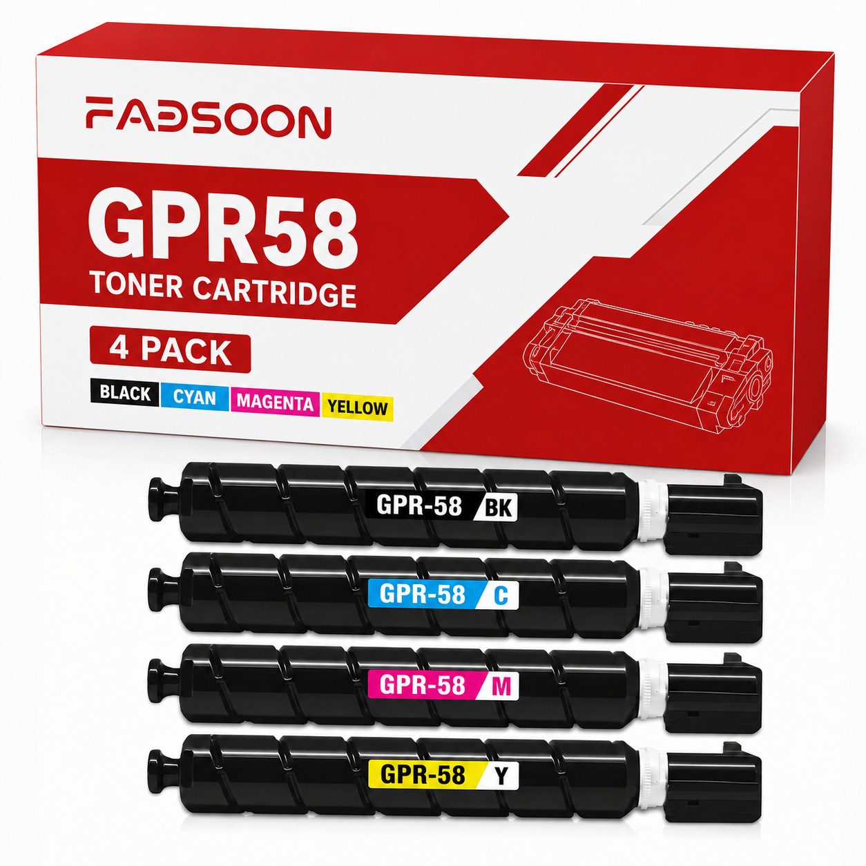4PK GPR-58 Toner Cartridge for C256iF II C356iF II DX-C257IF DX-C357IF C256iFIII