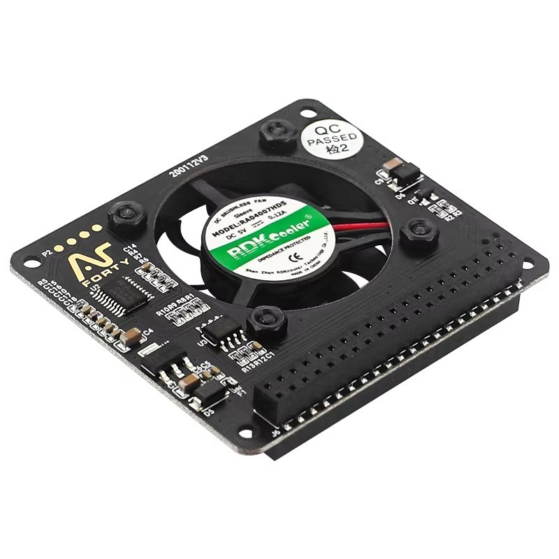 Caturda Cooling Fan HAT with Power Button for Raspberry Pi 4B 3B+ 3B