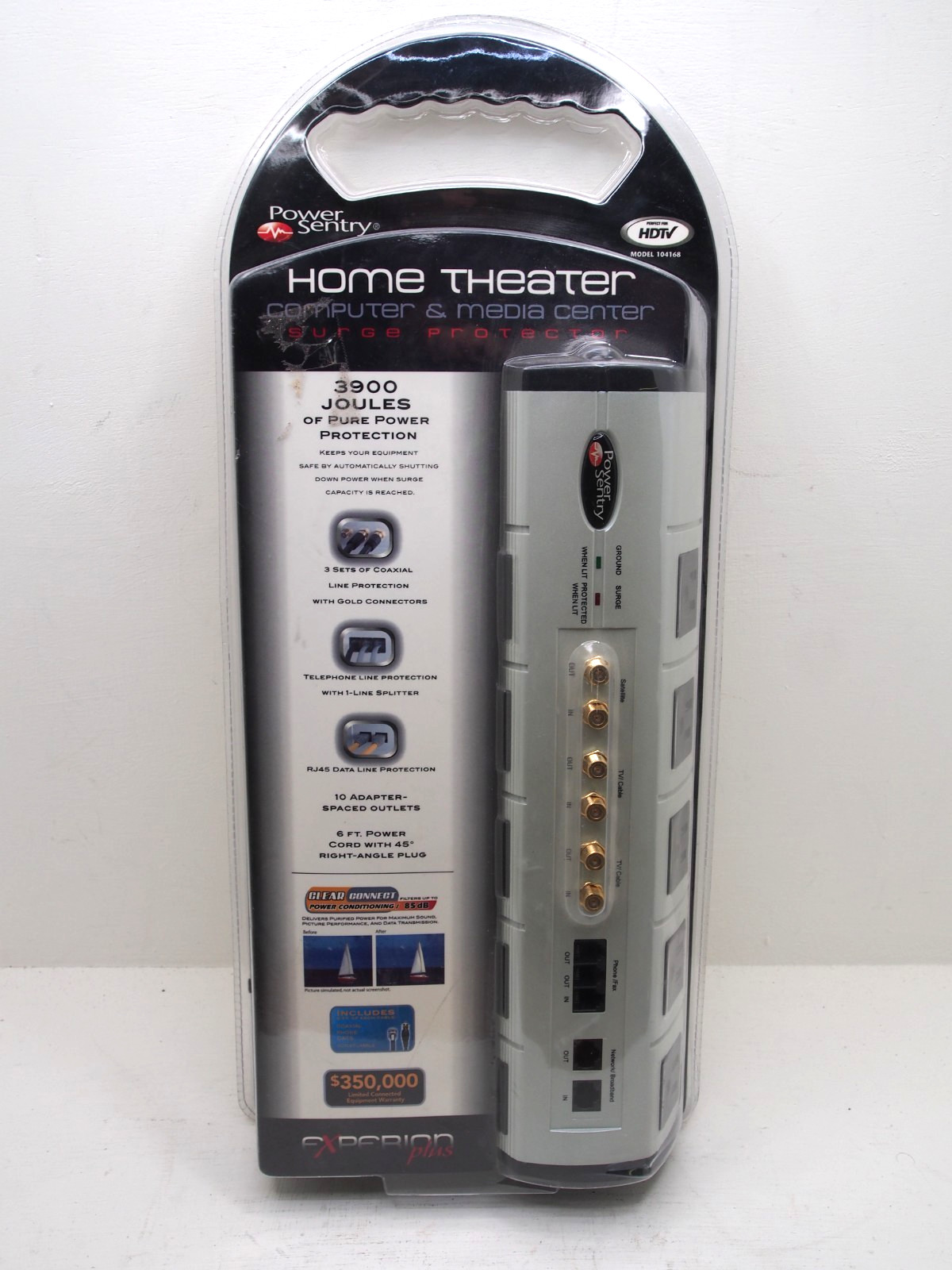 Power Sentry Home Theater Computer Media Surge Protector 104168 - 3900 Joules