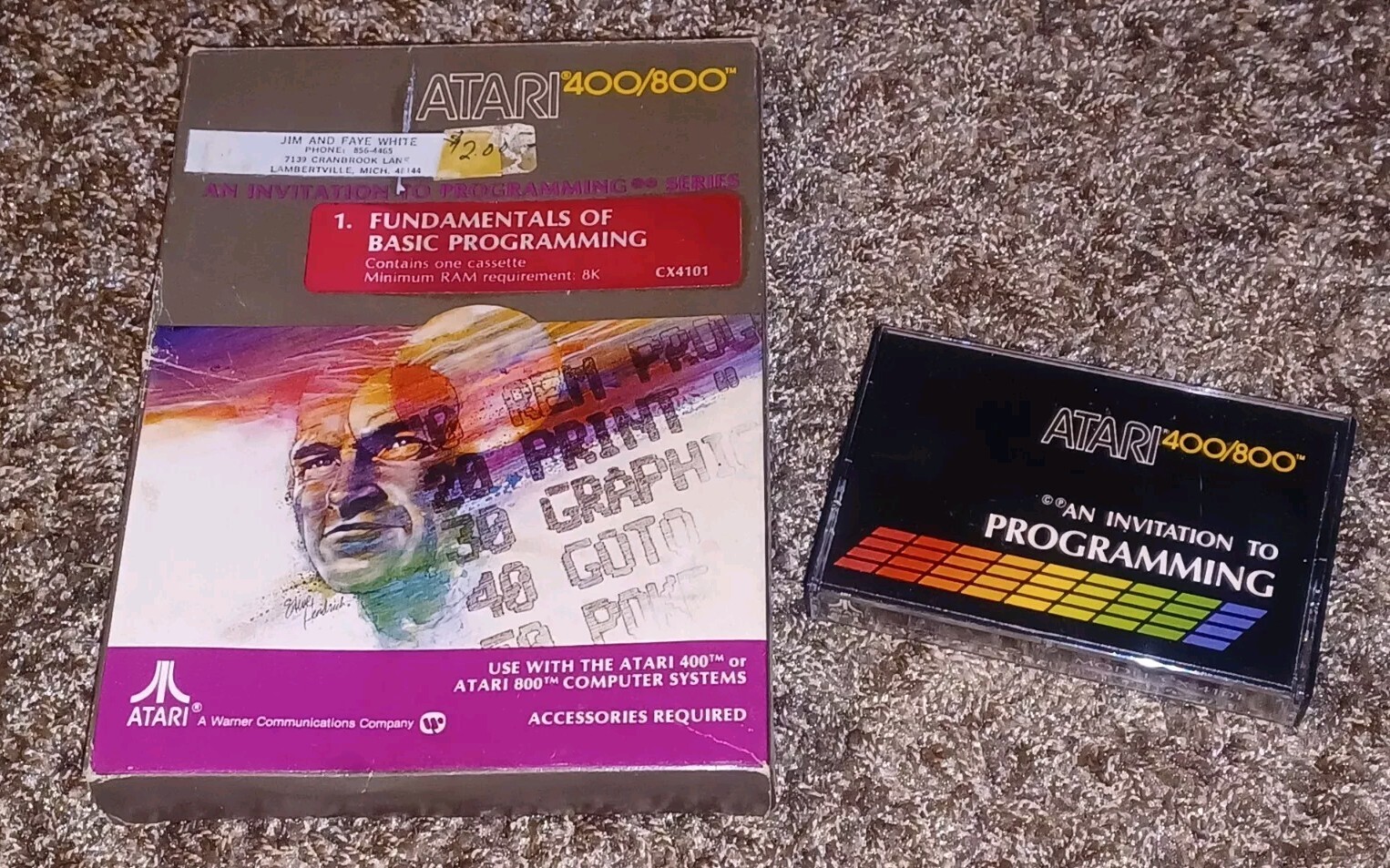 Atari 400/800/XE/XT An Invitation To Programming Cassette Tape In Box CX-4101 