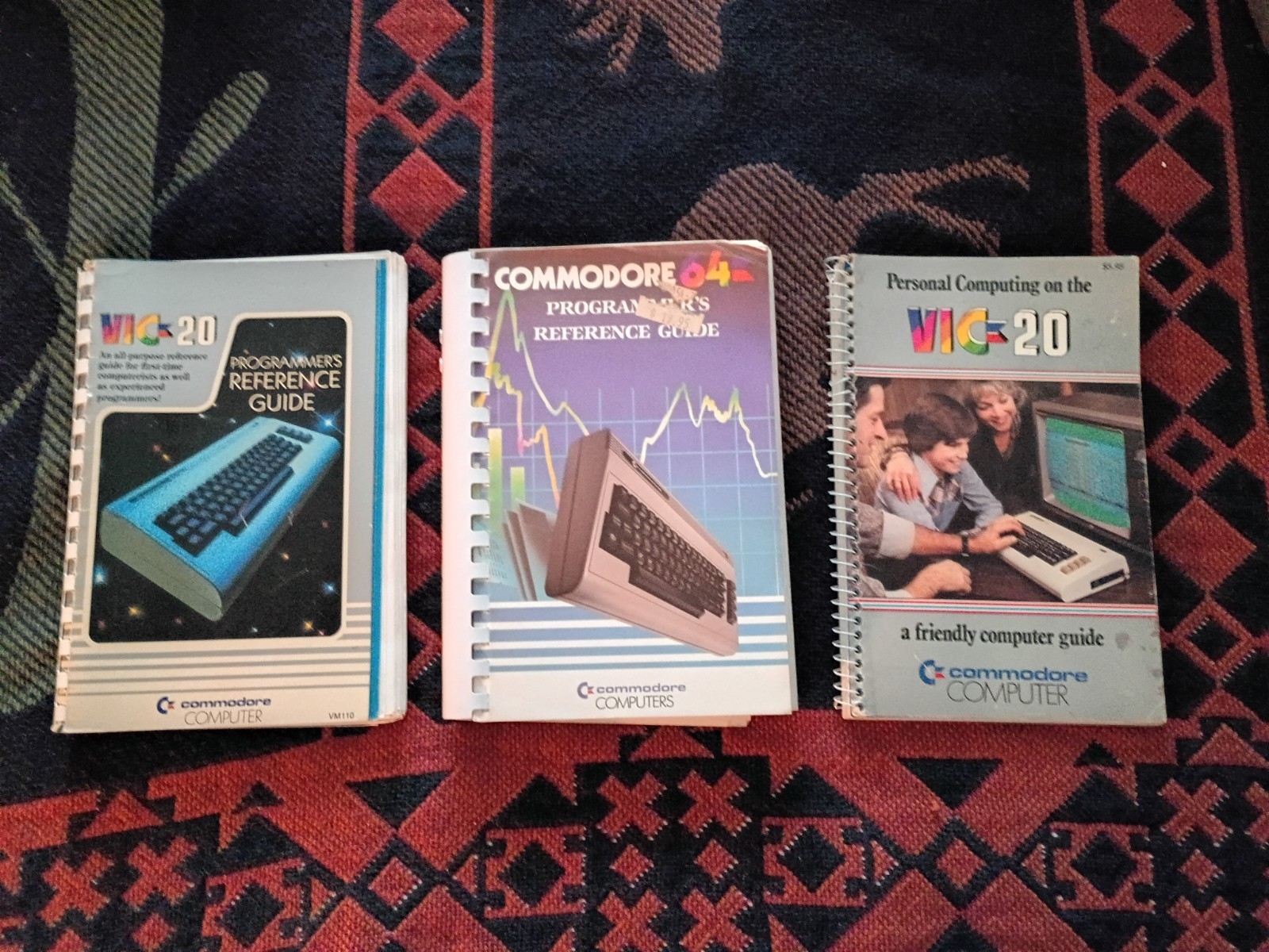 Lot of 3 Commodore 64 & VIC 20 Programmer's Reference Guides and Manuals Books