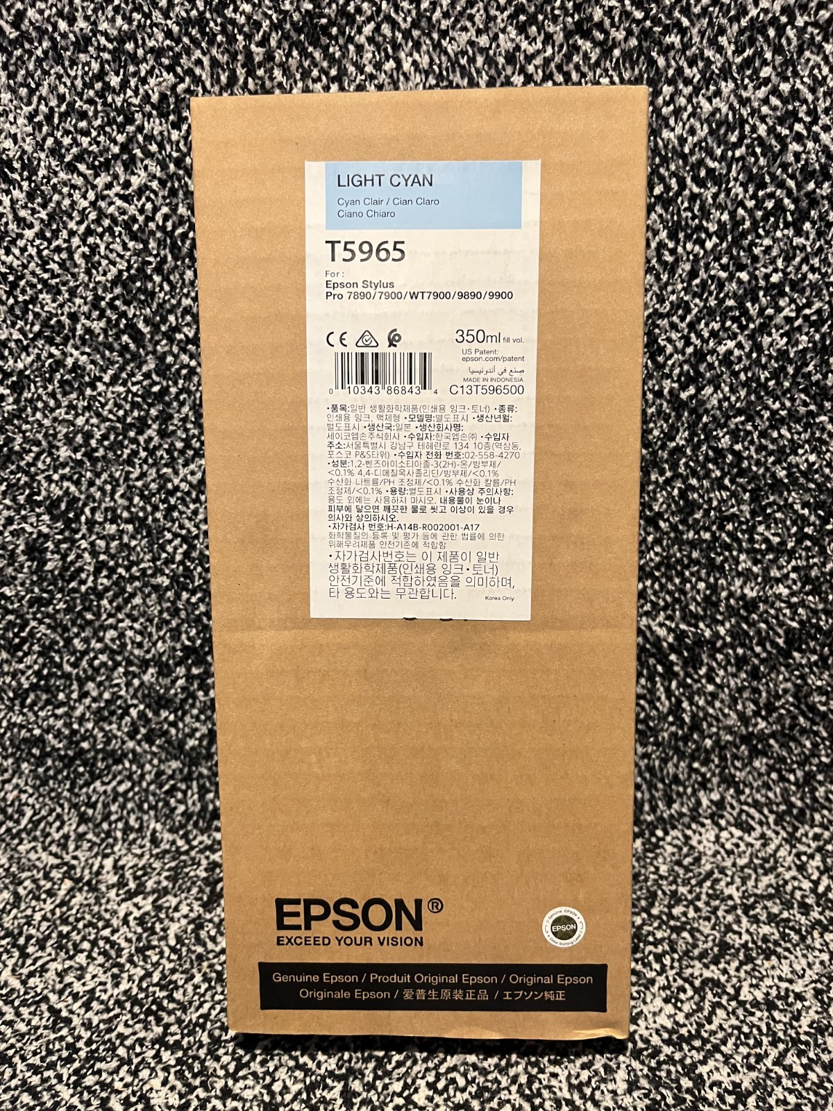 Genuine Epson T5965 Light Cyan Ink Stylus Pro 7700 7890 9900 Date: 2021