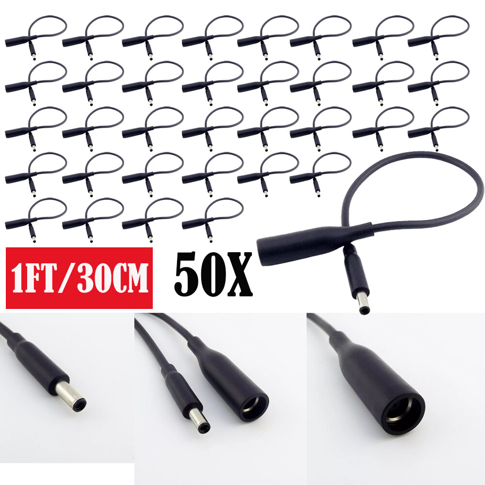 50Pcs DC/AC Power Charger Converter Adapter Cable 7.4mm To 4.5mm for Dell 1FT
