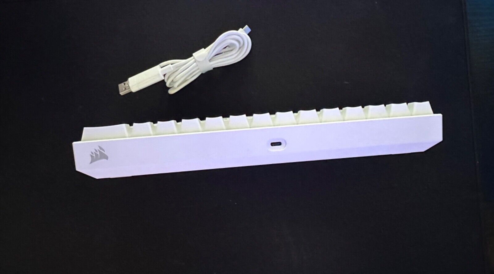 Corsair K65 White RGB Mini 60% Mechanical Gaming Keyboard Cherry MX Speed