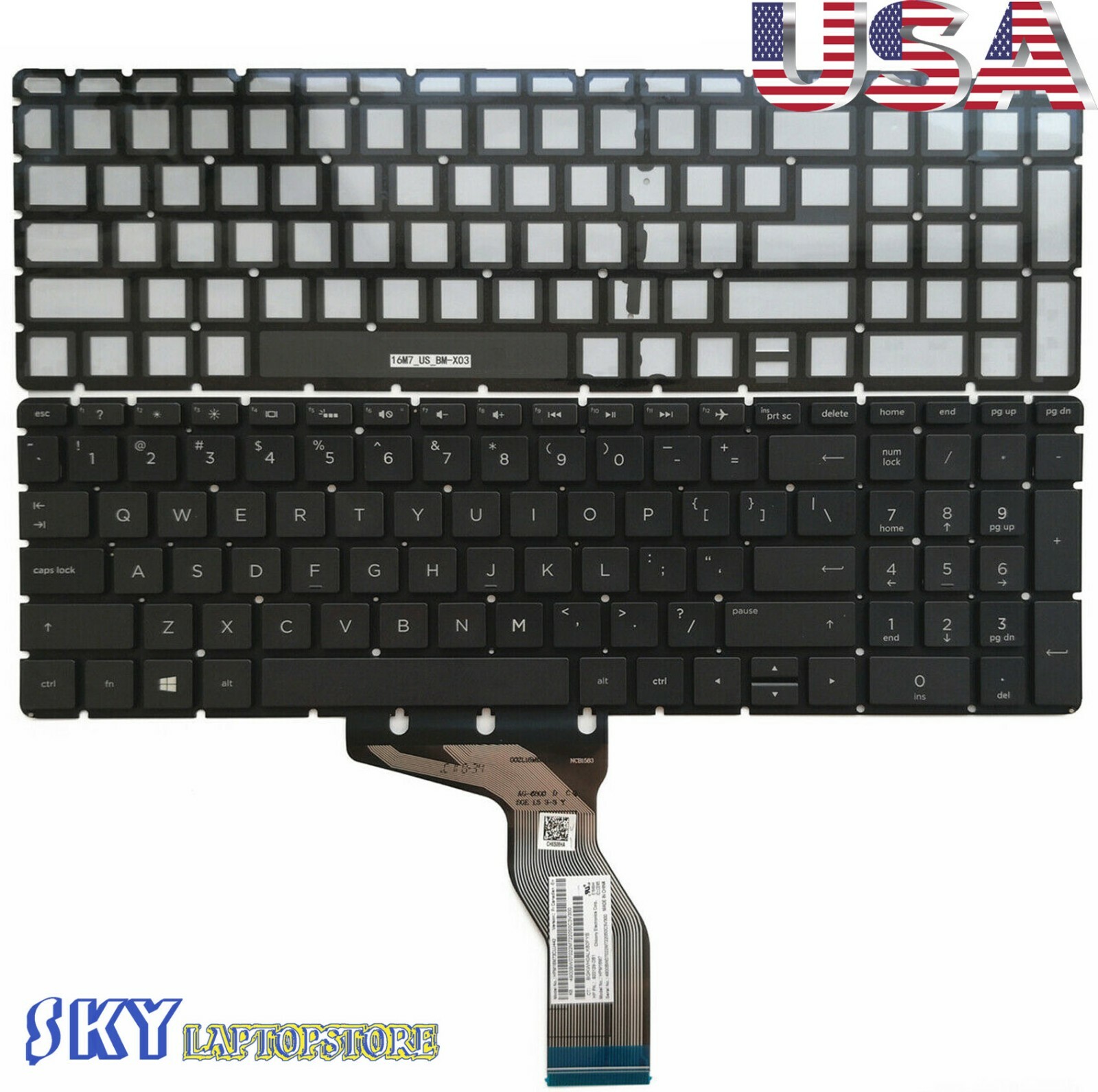 New For HP 17-BS 17-BS011DX 17-BS018CL 17-BS019DX laptop US Keyboard backlit