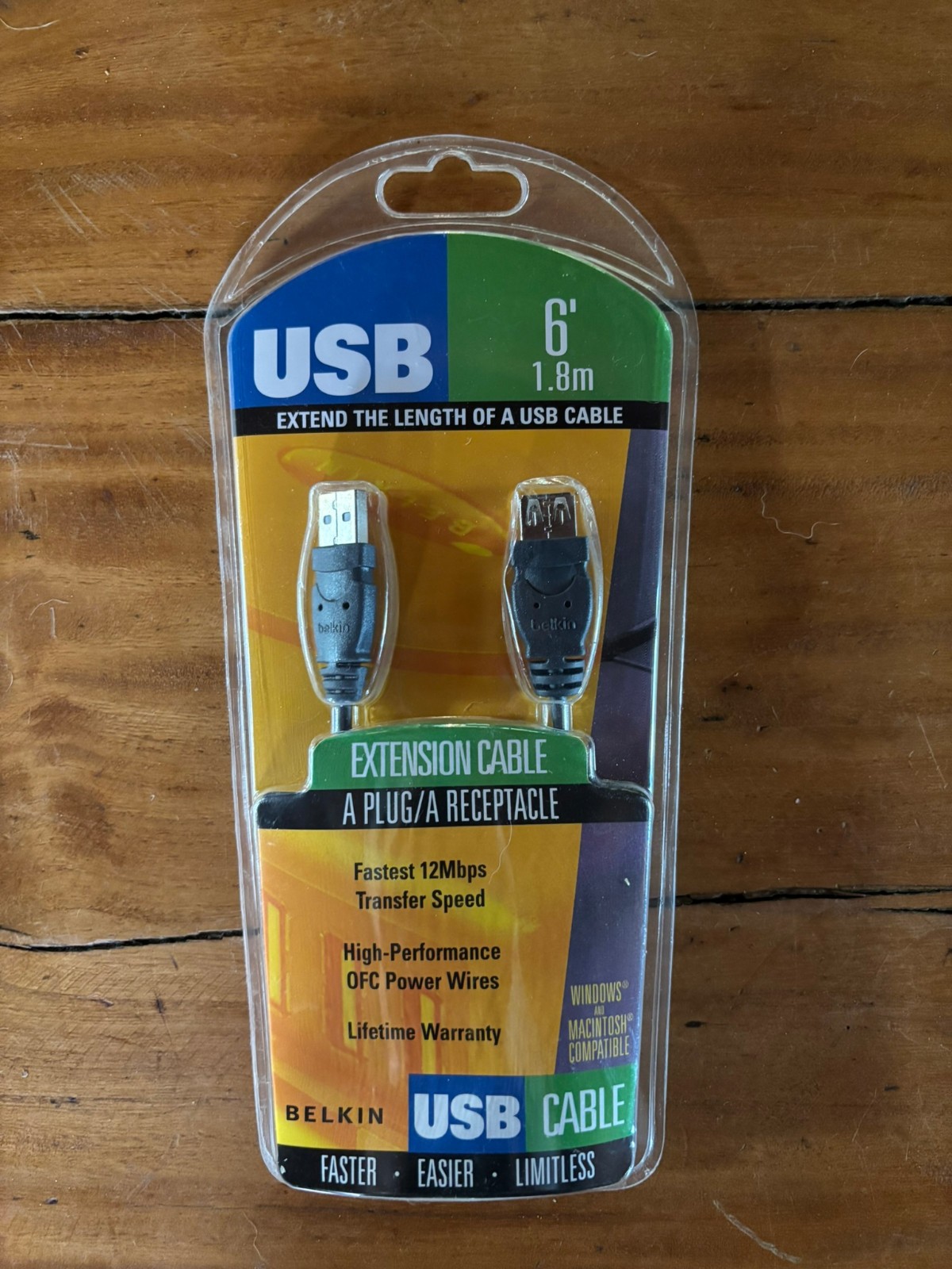 Belkin Pro Series 6' USB Extension Cable F3U134-06, New