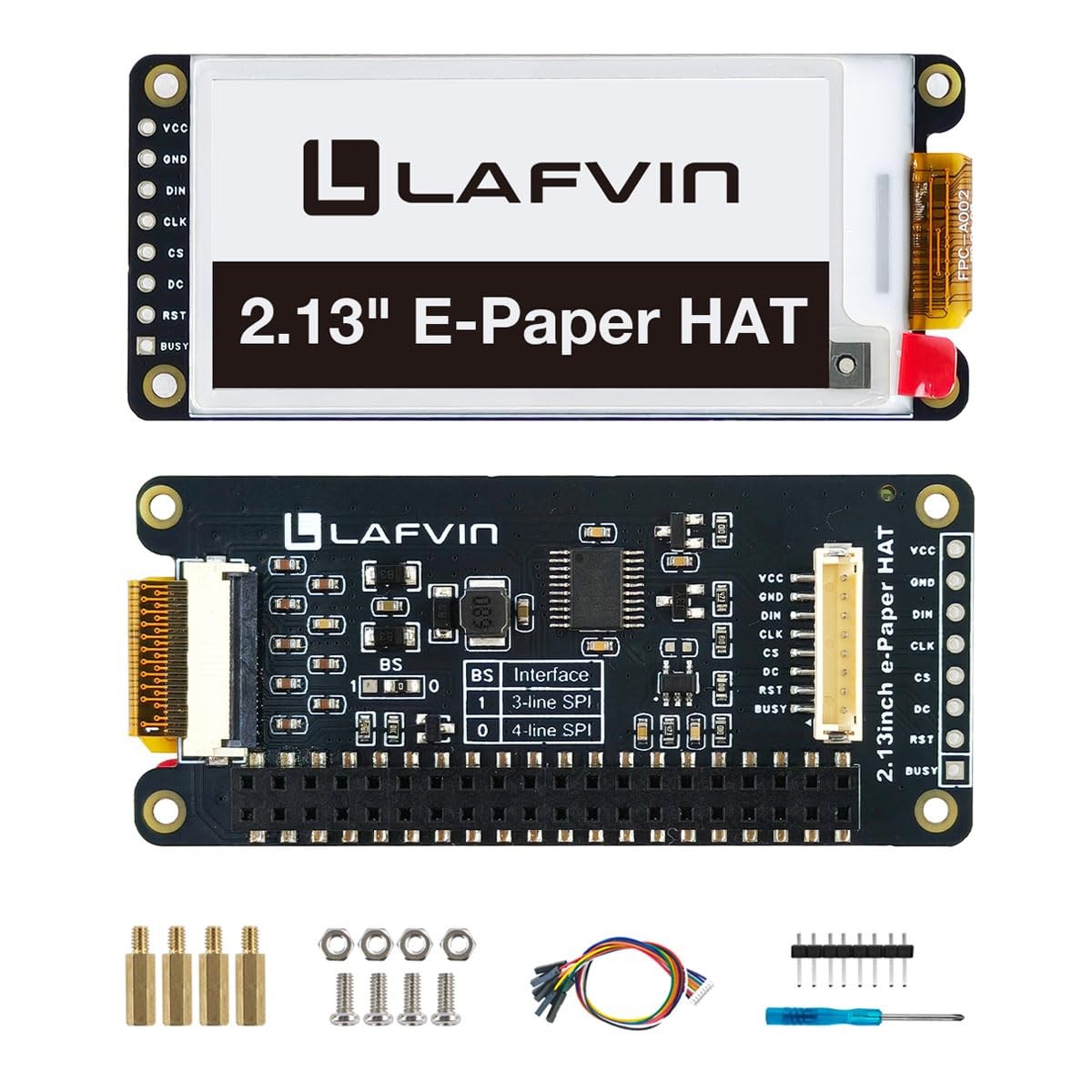 2.13inch E-Ink Paper HAT Display Module Electronic Whiteboard NVMe M.2 SSD PC...