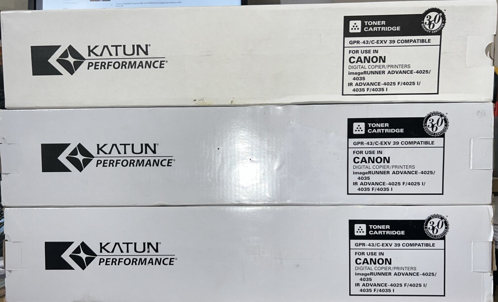 KATUN PERFORMANCE/CANON GPR-43/C-EXV 39 COMPATIBLE BLACK TONER SOLD INDIVIDUALLY