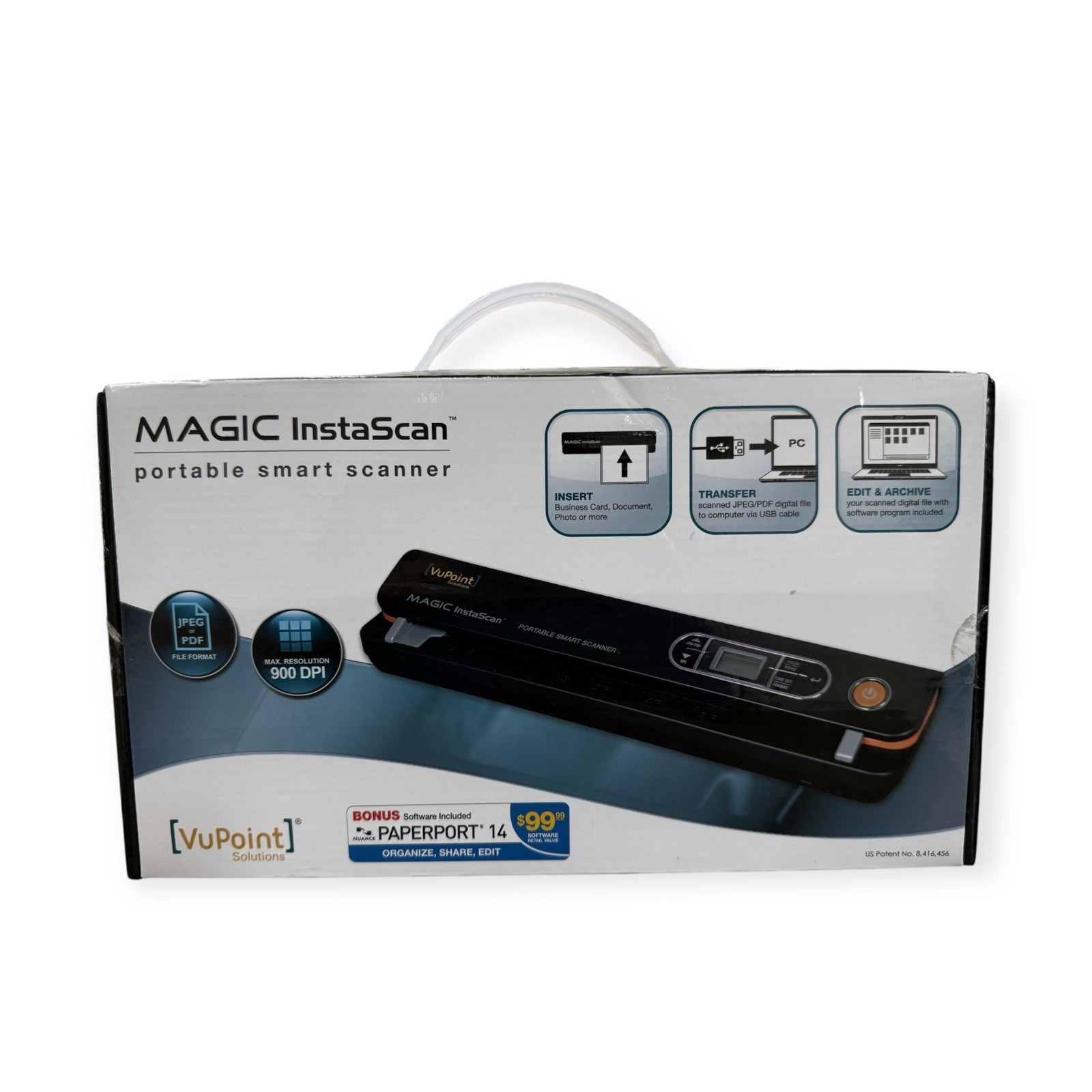Vupoint Magic InstaScan Handheld Portable Scanner With $99 Software Bonus - NEW