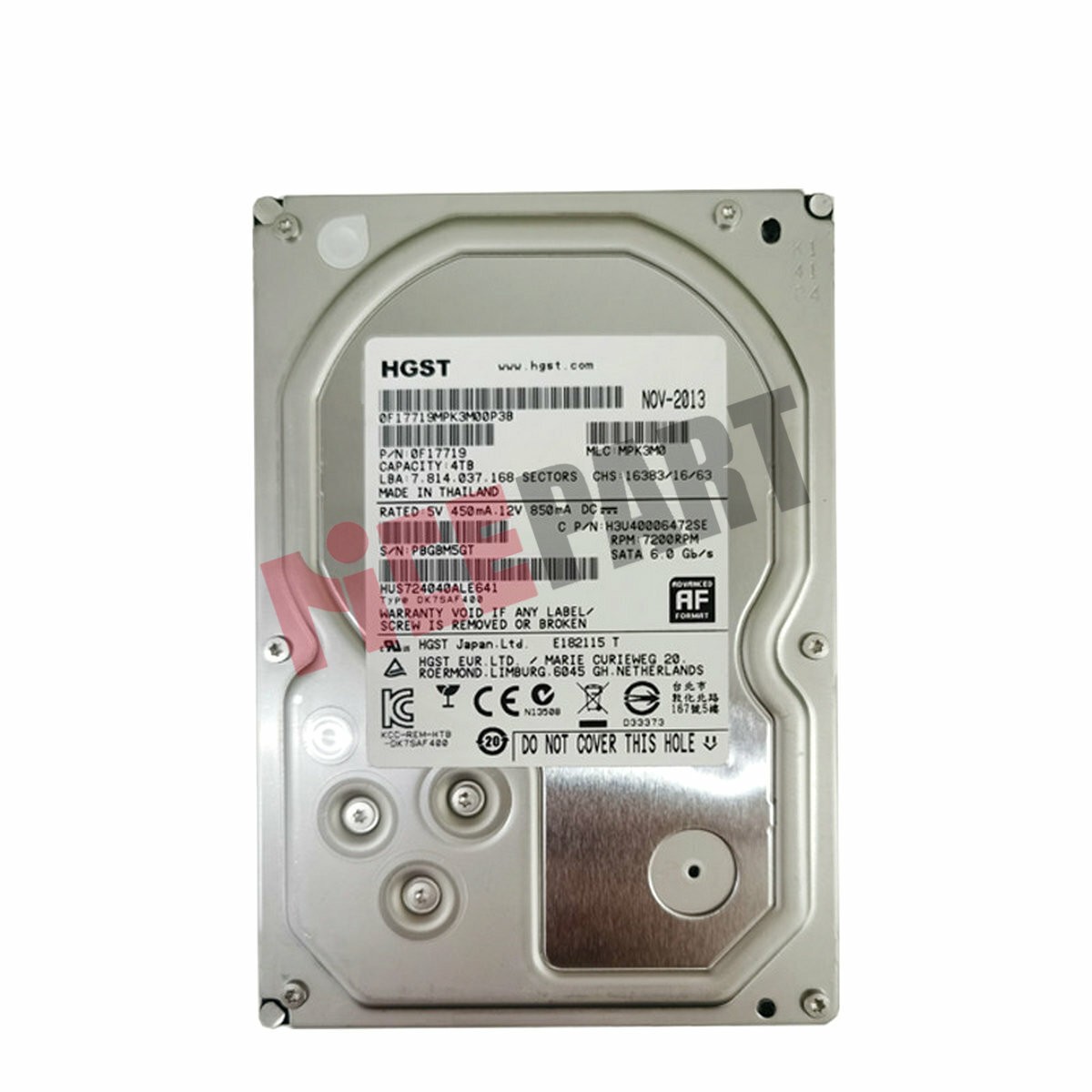 HUS724040ALE641/ALE640 4TB 64MB Cache 7200RPM SATA 6Gb/s 3.5 Internal Hard Drive
