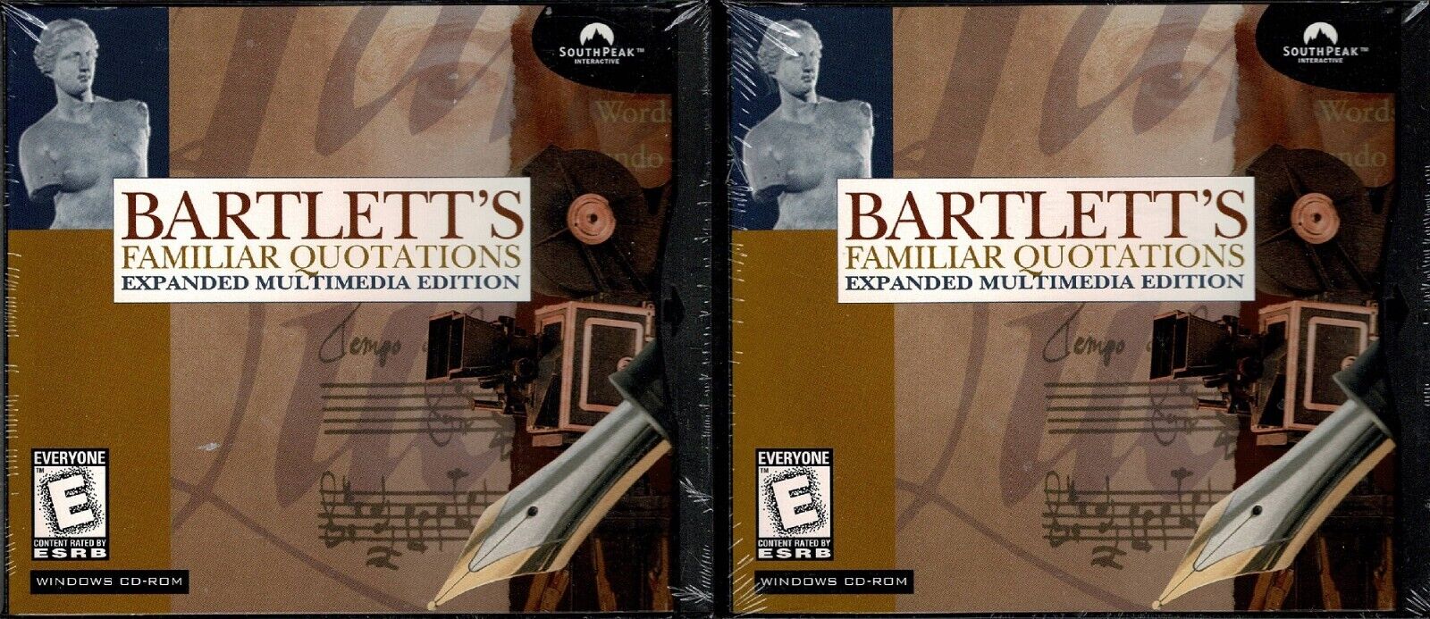Lot of 2 Bartlett\'s Familiar Quotations Pc New XP 22,000 Quotations Save More