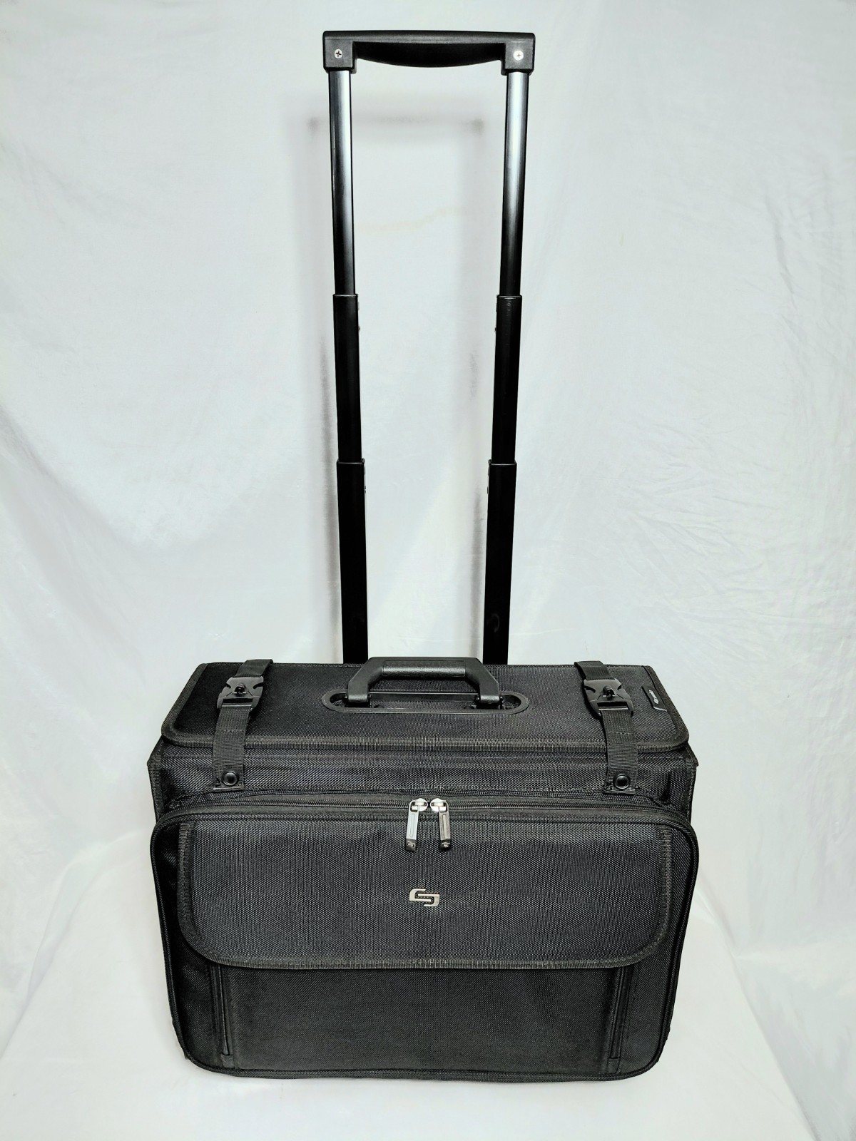 Solo Morgan Rolling Hard Side Catalog & Laptop Case Hanging Files  Black