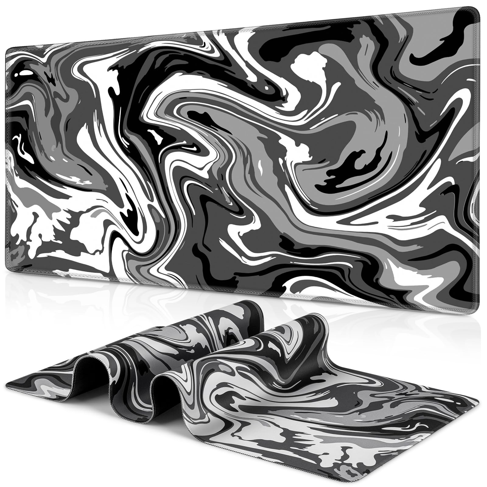 31.5x11.8 Inch Gaming Mouse Pad Fluid Pattern Large Extended Desk Mat