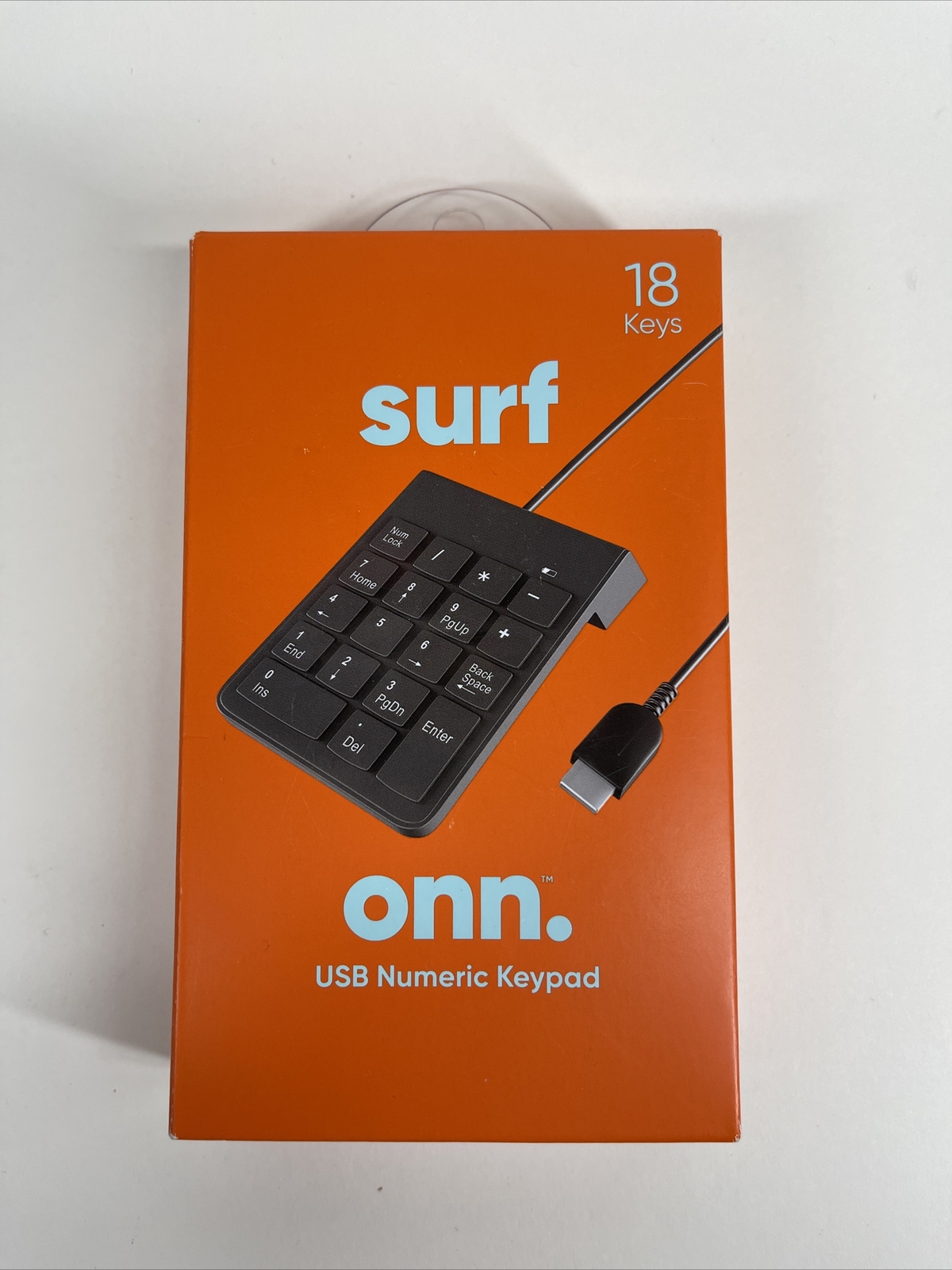 Onn • Surf 18 Keys USB Numeric Keypad • PC And Mac Compatible Attached Cable NEW