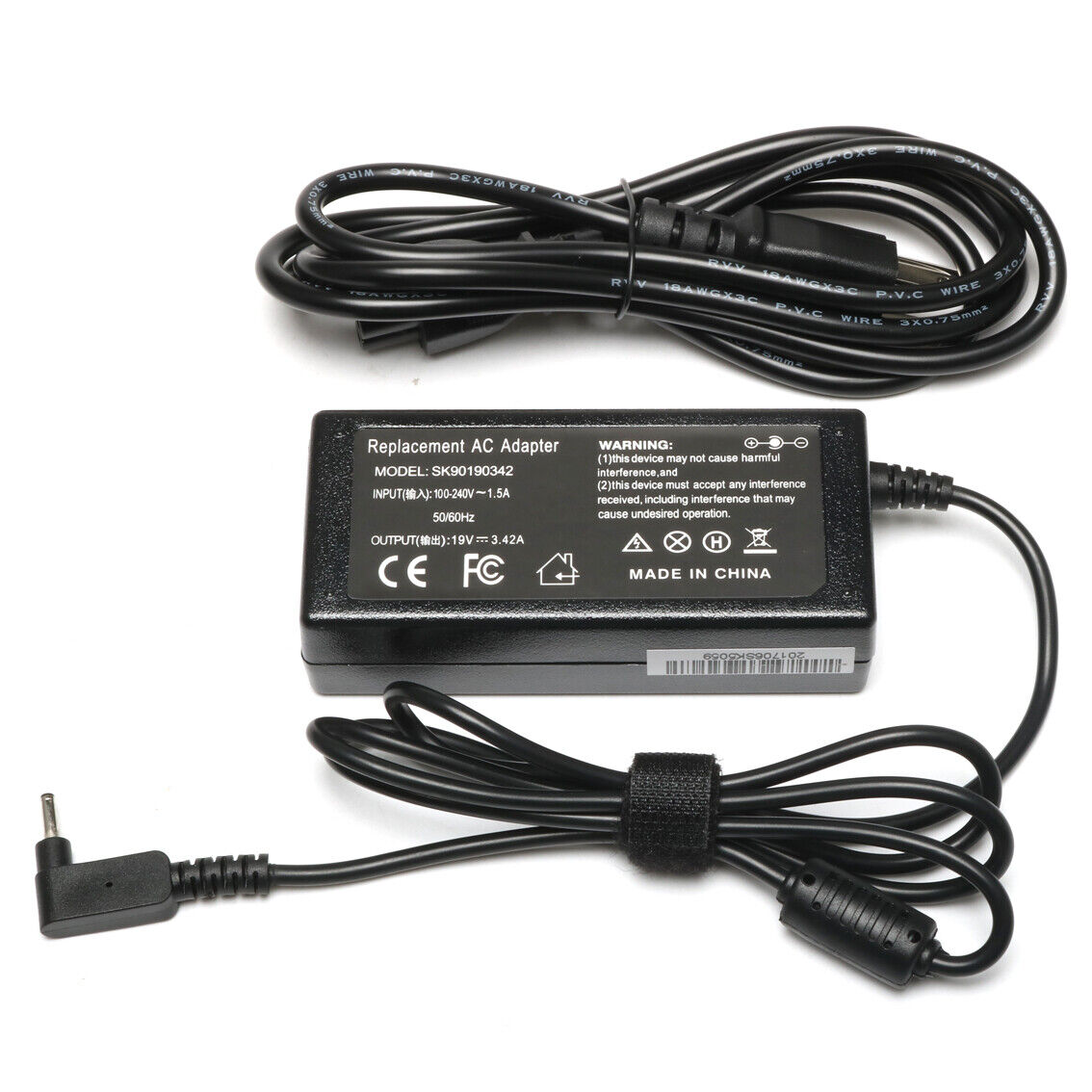 19V 3.42A 65W AC Adapter for Acer Chromebook C740 C910 CB3 CB5 Series Charger
