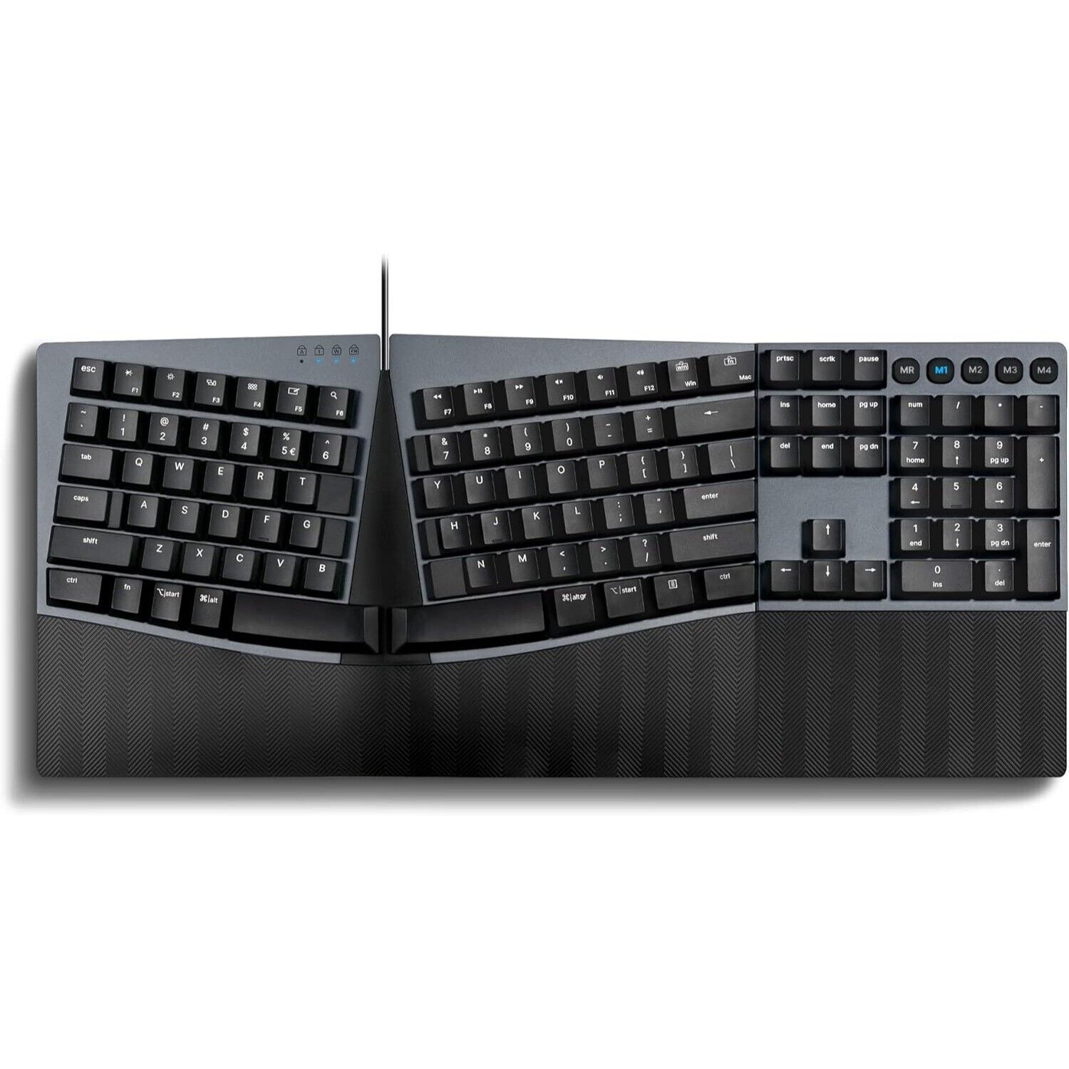 Perixx Periboard-535 Wired Full Sized Mechanical Ergonomic Keyboard Low-Profile