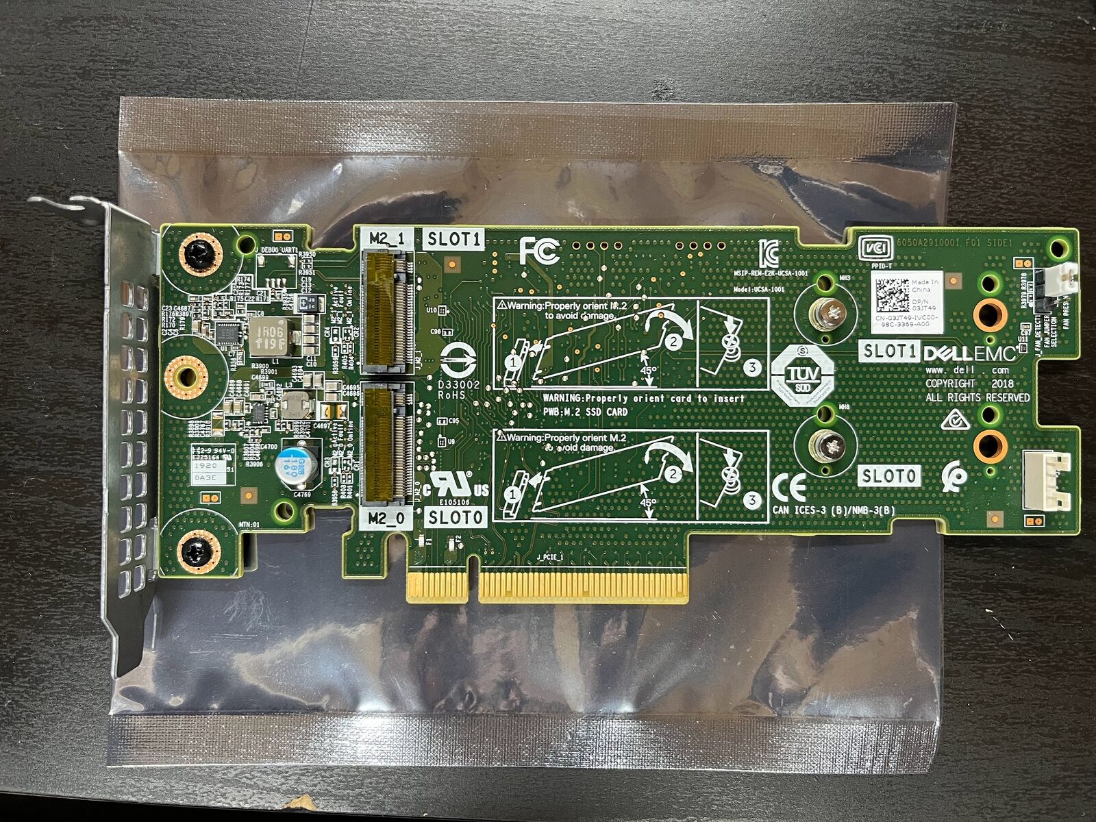 Genuine Dell PCI 2x M.2 Slots BOSS-S1 Storage Adapter Card Low Profile 3JT49