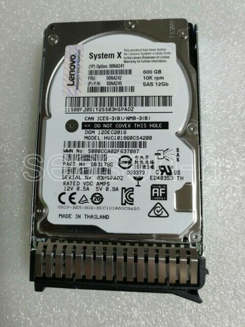 hard driver for Lenovo IBM 600GB 10K 12Gbps SAS 2.5