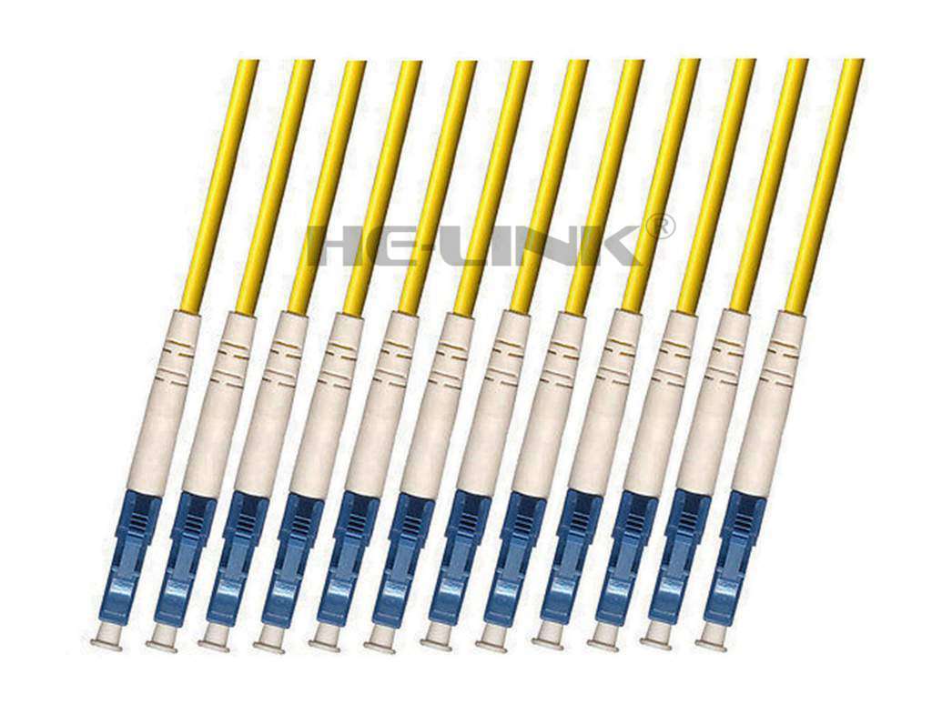 50M LC-LC Indoor Armored Singlemode 12 Strands Fiber Patch Cord