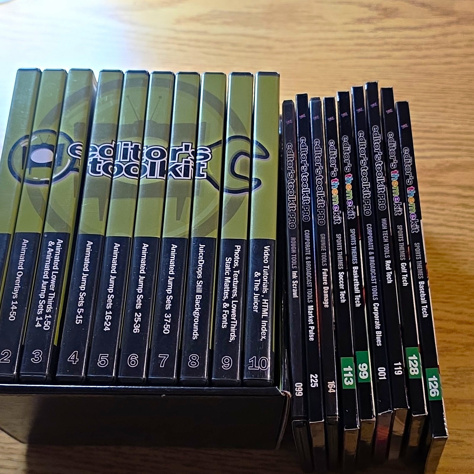Digital Juice Editor’s Toolkit Vol 1 Complete Box Set + 7x Themekit DVDs Lot