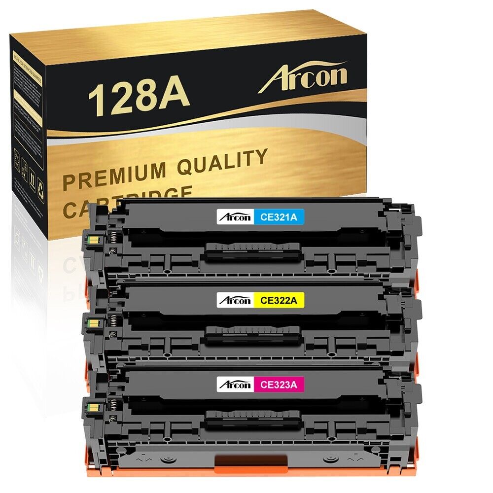 3PK Color CE320A Toner Compatible With HP 128A LaserJet Pro CM1415FNW CP1525NW